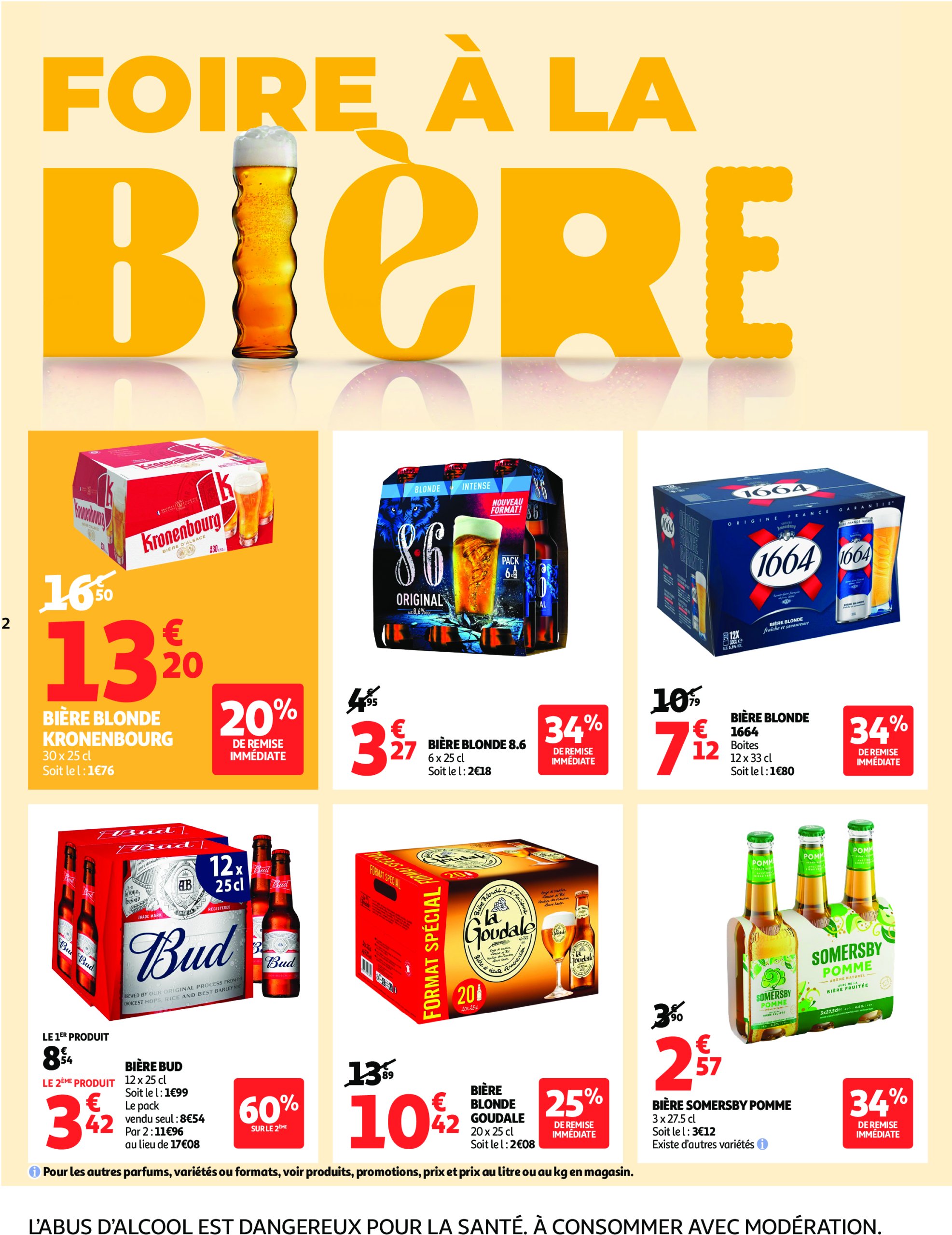 auchan - Auchan Supermarché - Foire à la bière dans votre super : sans pression pour le budget folder geldig vanaf 29/07 - 09/08 - page: 2