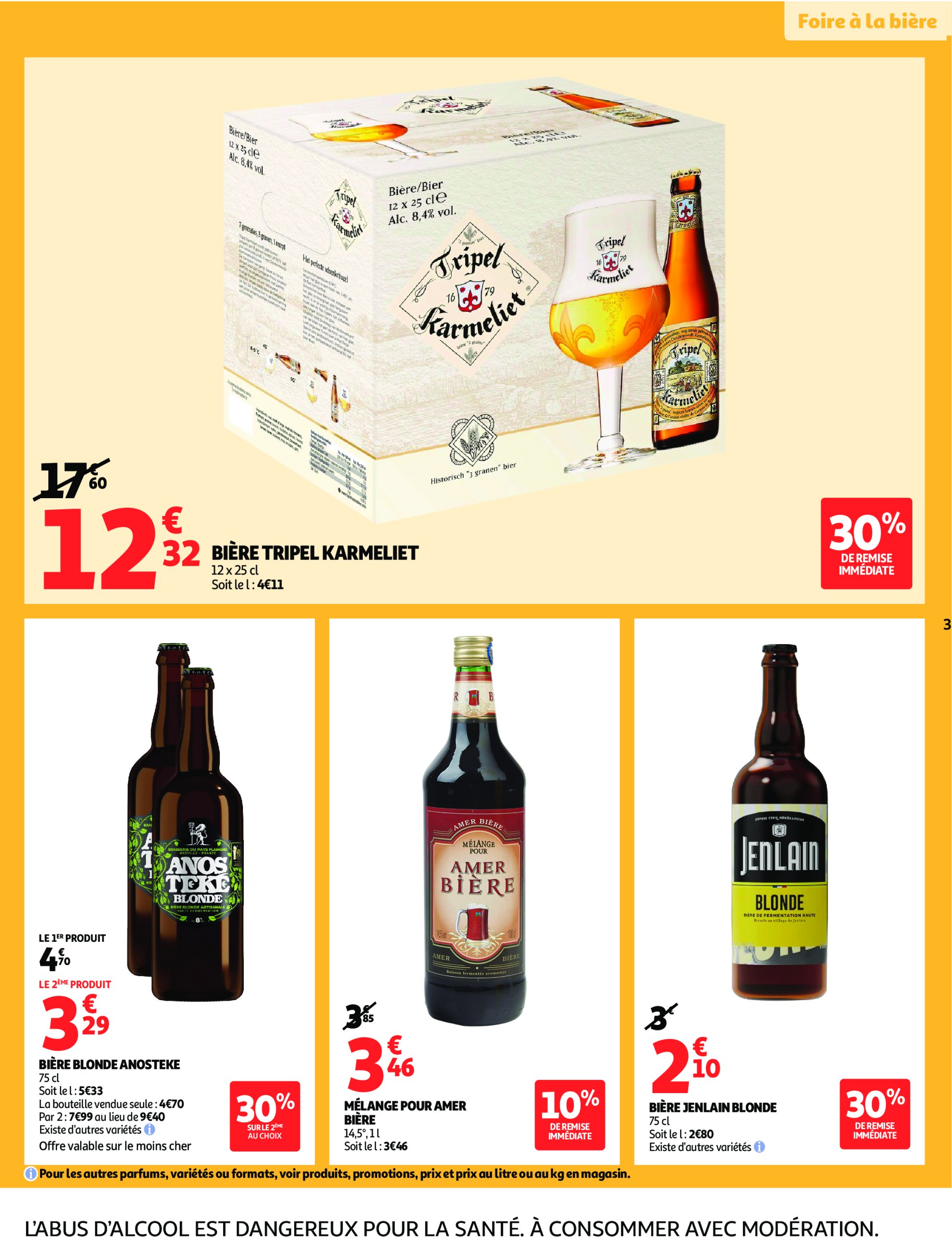 auchan - Auchan Supermarché - Foire à la bière dans votre super : sans pression pour le budget folder geldig vanaf 29/07 - 09/08 - page: 3