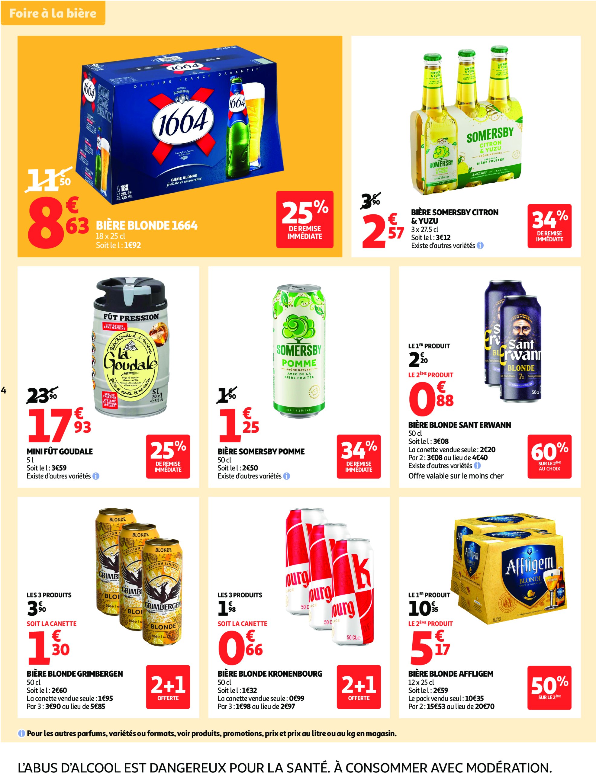 auchan - Auchan - Foire à la bière : sans pression pour le budget folder geldig vanaf 29/07 - 10/08 - page: 4 auchan - Auchan - Foire à la bière : sans pression pour le budget folder geldig vanaf 29/07 - 10/08 - page: 4