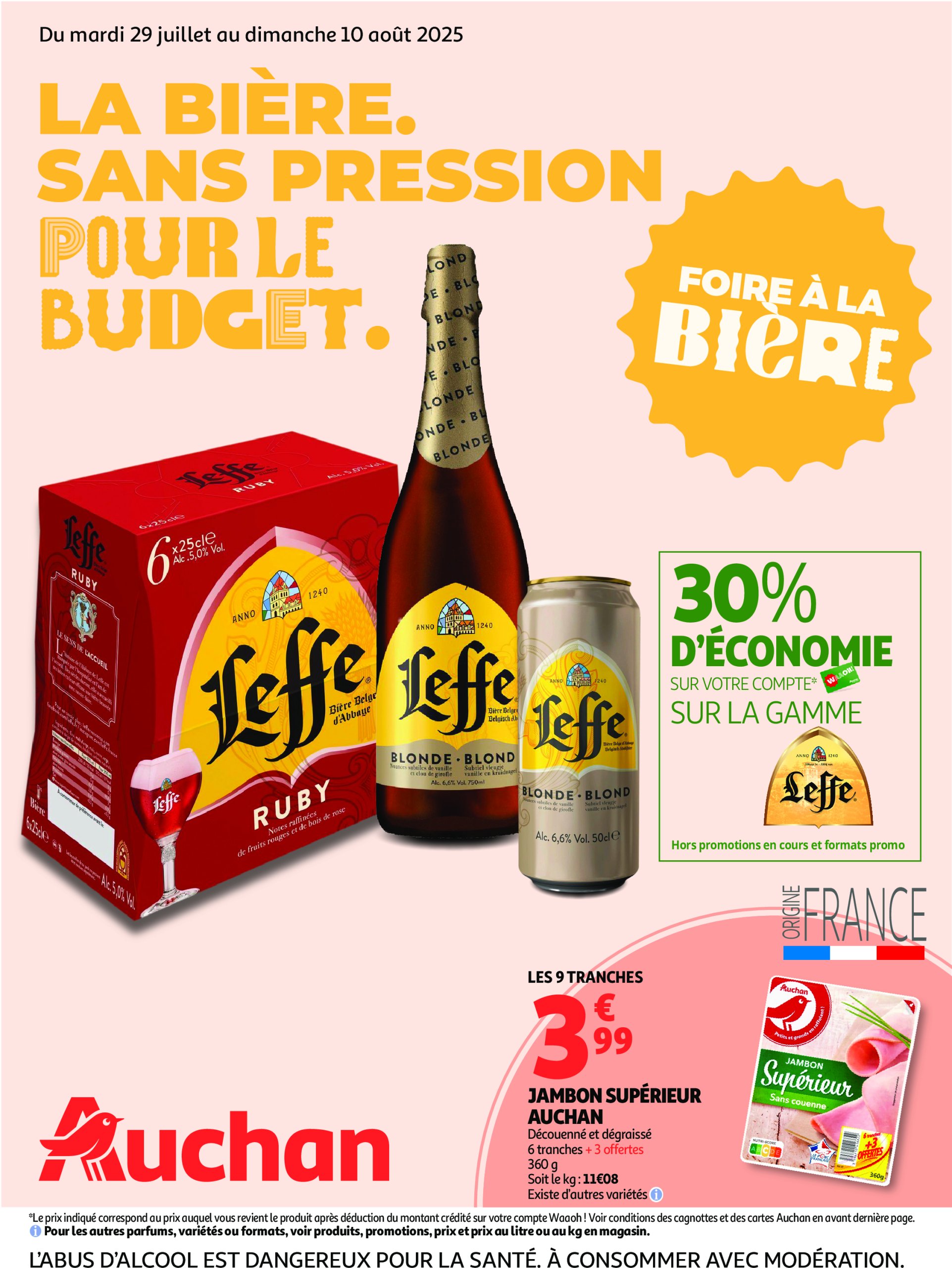 auchan - Auchan - Foire à la bière : sans pression pour le budget folder geldig vanaf 29/07 - 10/08