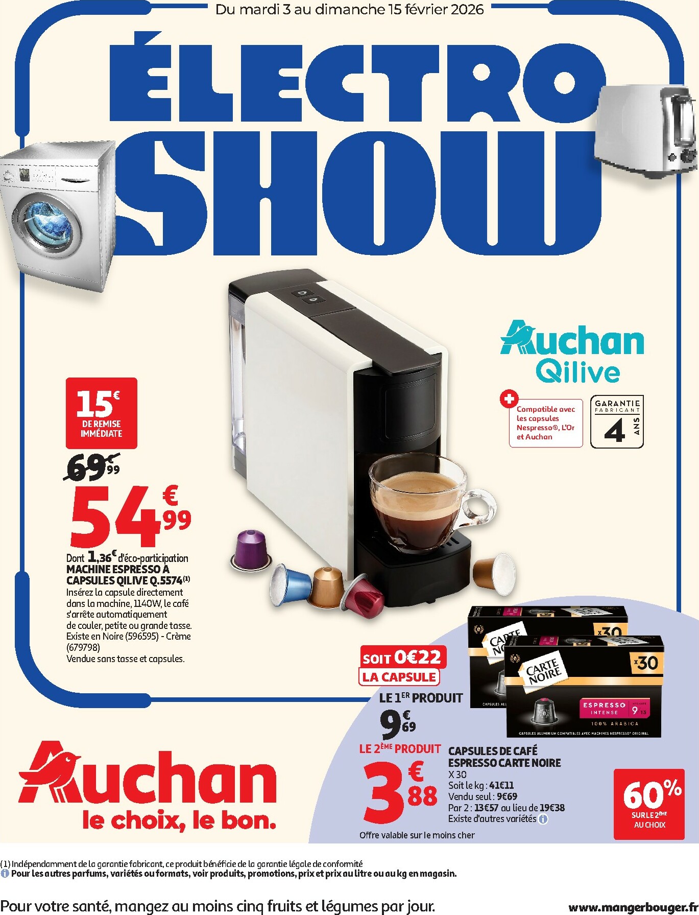 auchan - De Auchan - ElectroShow hypermarchés folder geldig vanaf 03/02/2026 t/m 15/02/2026