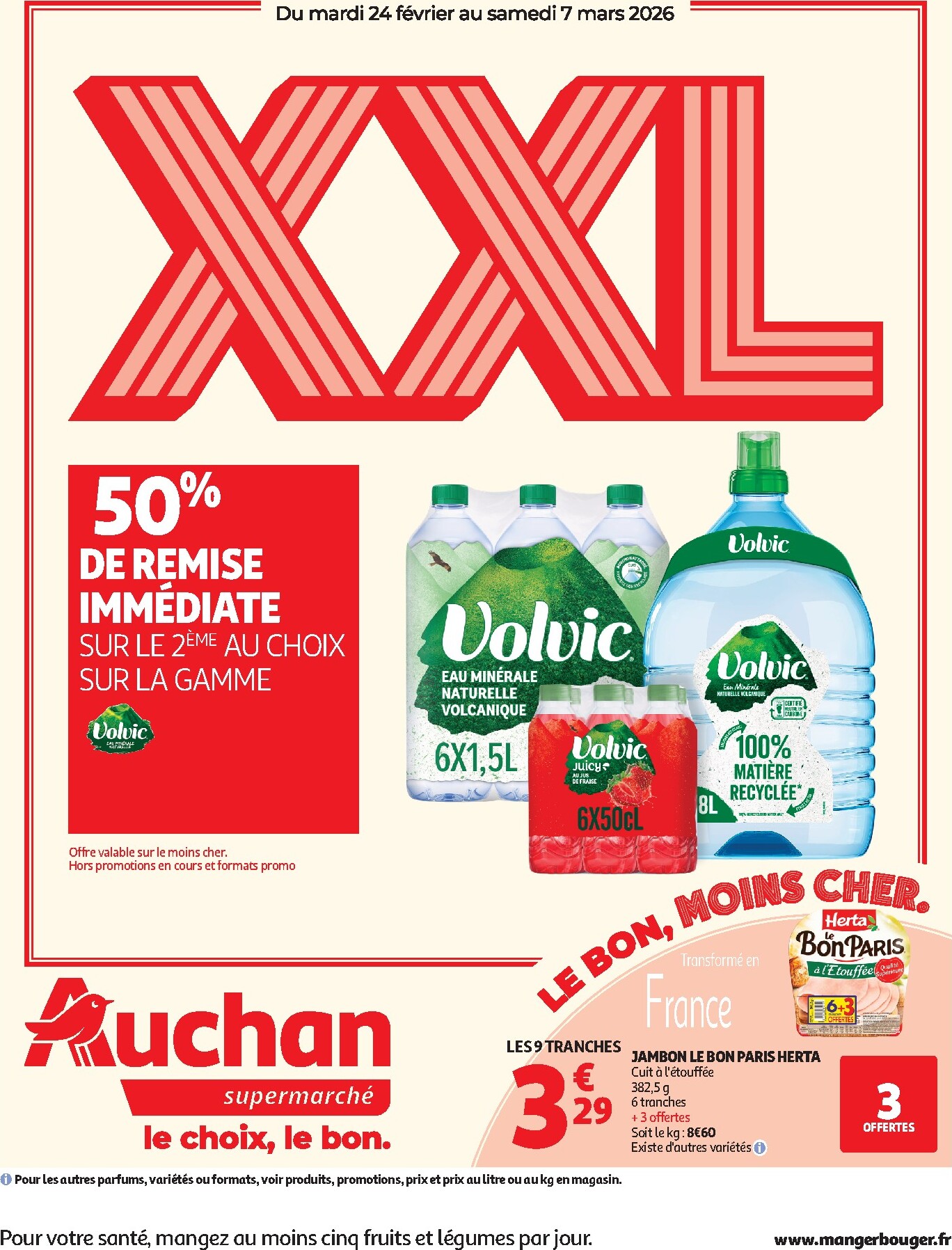 auchan - De Auchan Supermarché - Promos XXL folder geldig vanaf 24/02/2026 t/m 07/03/2026
