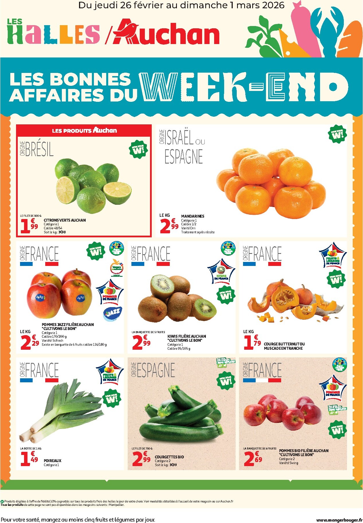 auchan - De Auchan - Les bons plans du week-end dans votre hyper folder geldig vanaf 26/02/2026 t/m 01/03/2026