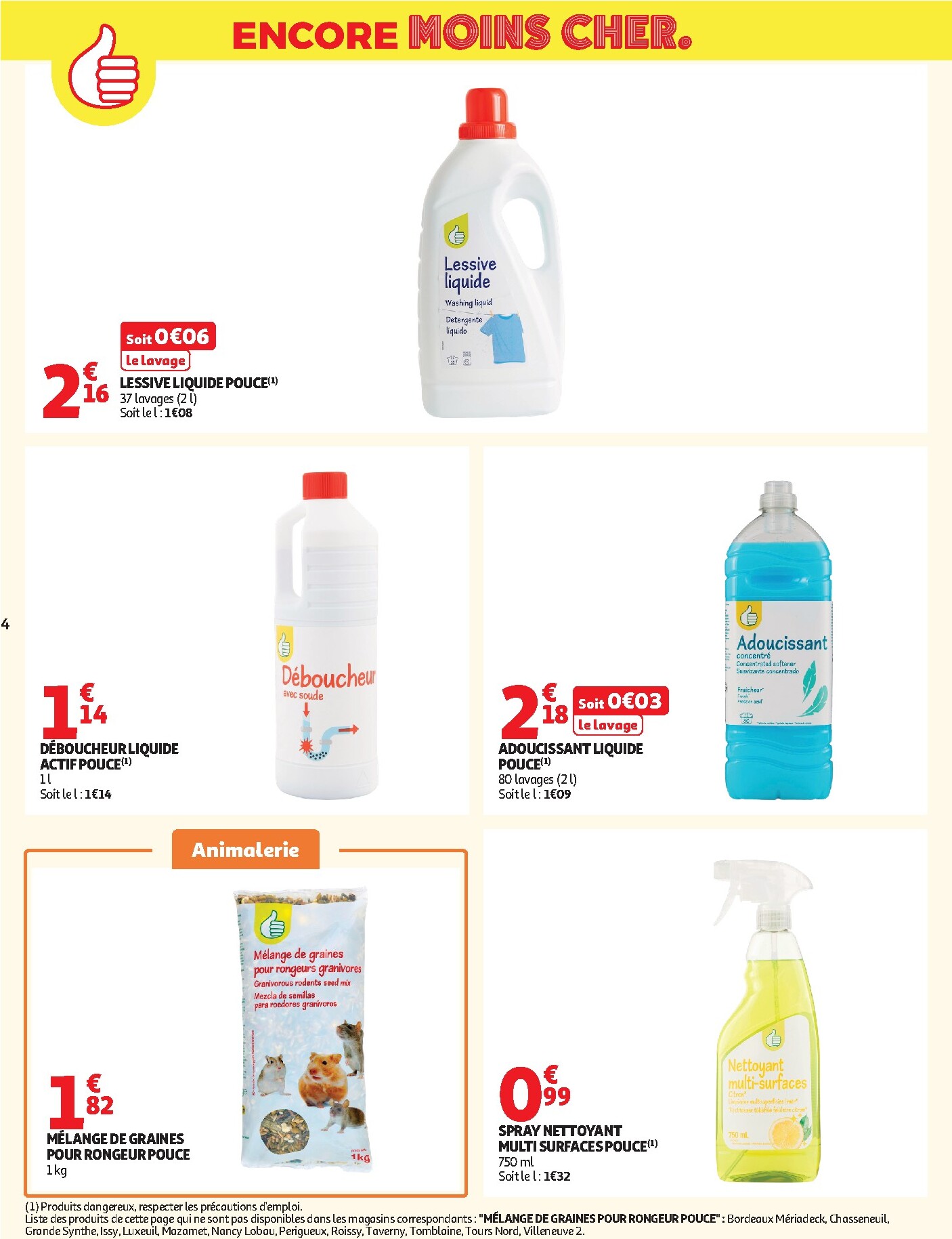 auchan - De Auchan - Petits prix marque Pouce folder geldig vanaf 17/03/2026 t/m 29/03/2026 - page: 4