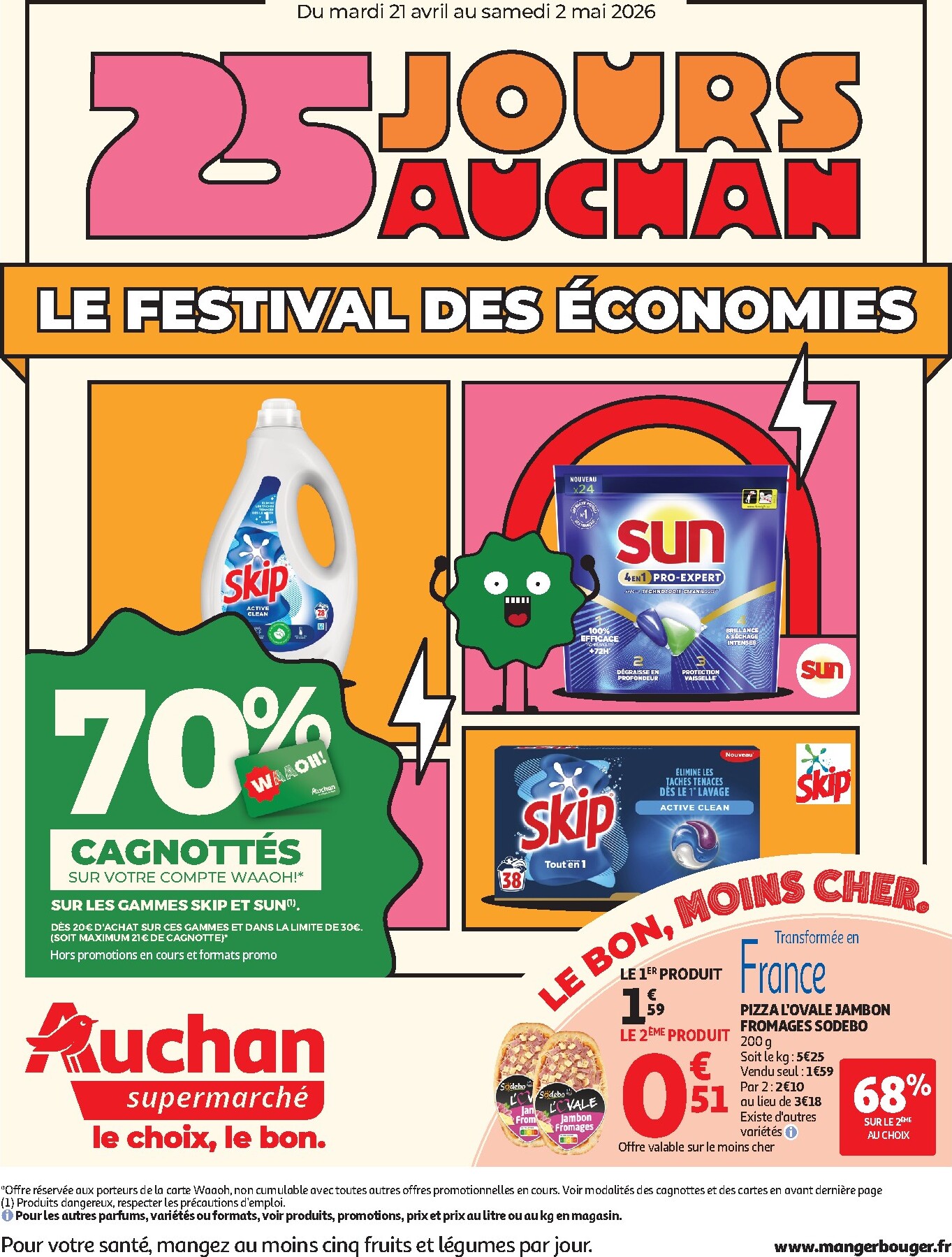 auchan - Toekomstige Auchan Supermarché - 25 jours folder geldig van dinsdag 21/04/2026 tot zaterdag 02/05/2026