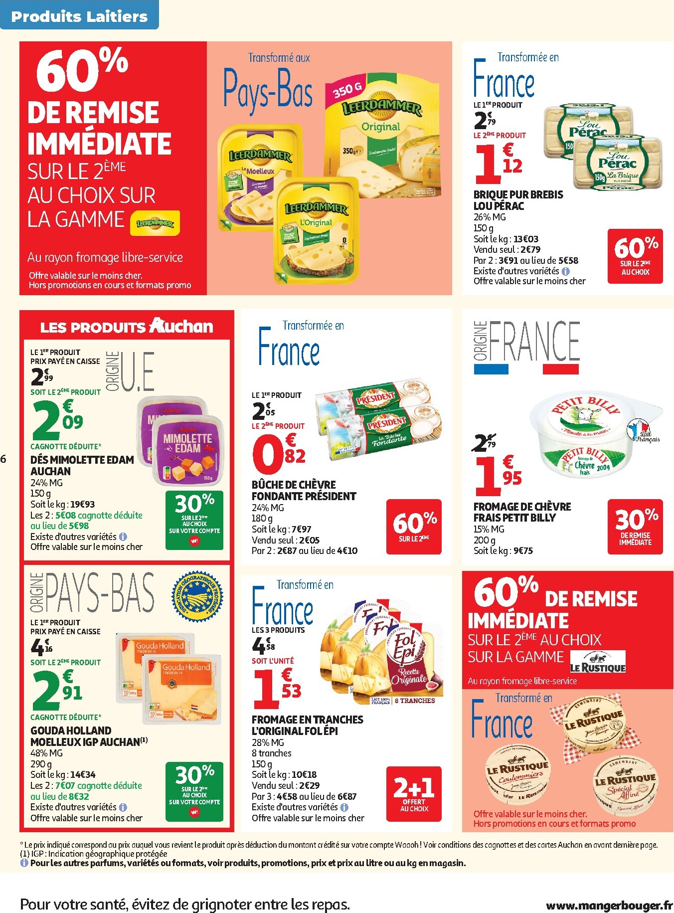 auchan - Auchan - Produits laitiers folder voor volgende week van dinsdag 05/05/2026 tot zondag 17/05/2026 - page: 6
