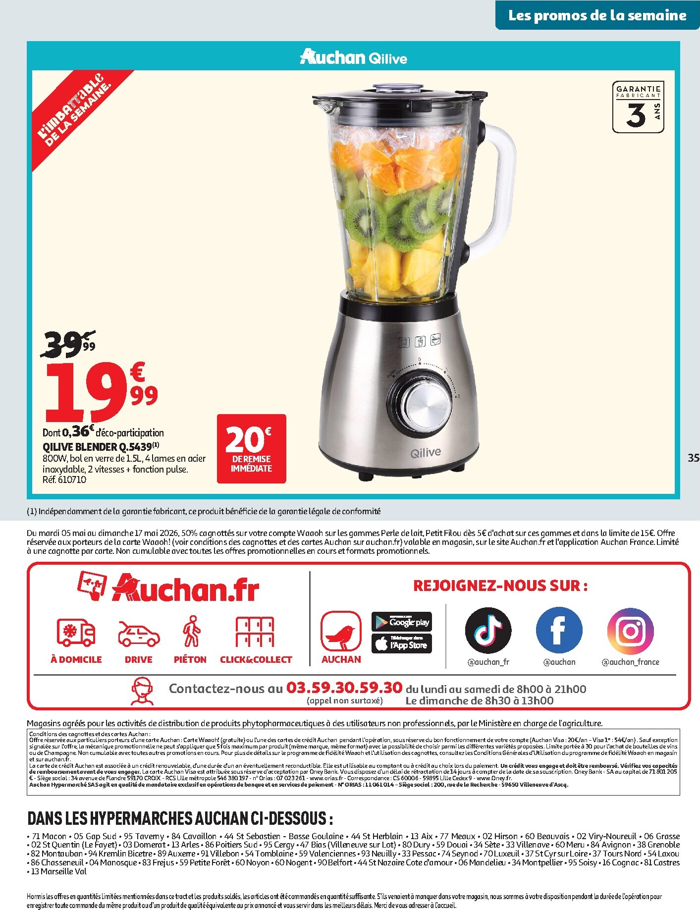 auchan - Auchan - Produits laitiers folder voor volgende week van dinsdag 05/05/2026 tot zondag 17/05/2026 - page: 35