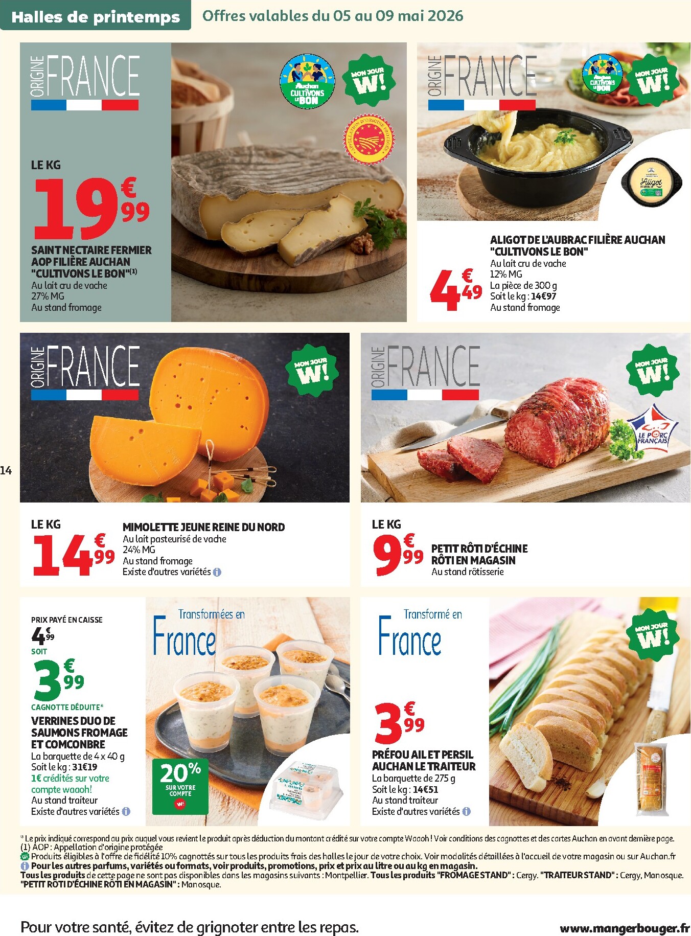 auchan - Auchan - Produits laitiers folder voor volgende week van dinsdag 05/05/2026 tot zondag 17/05/2026 - page: 14