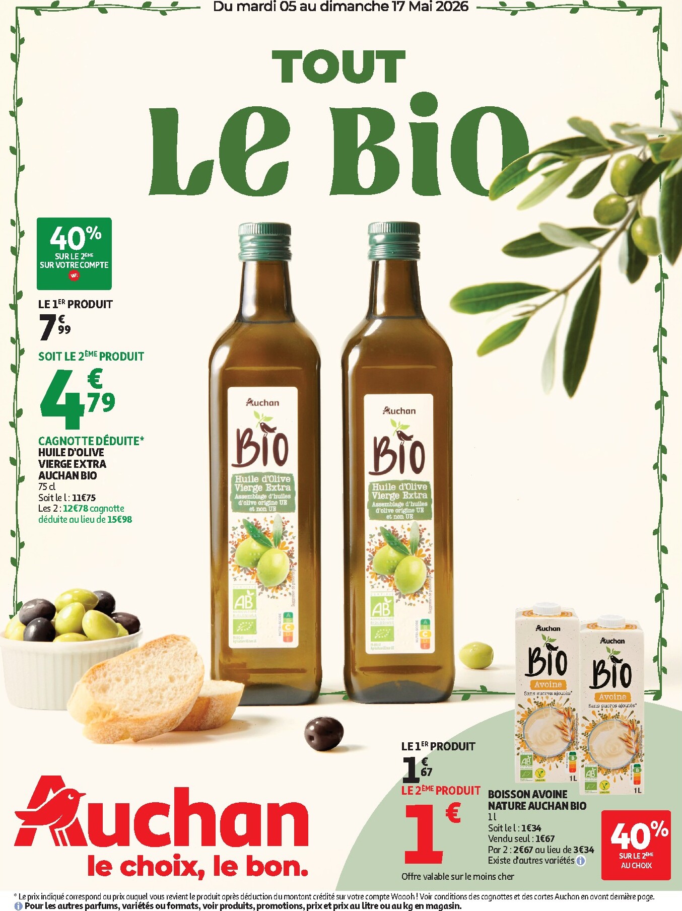 auchan - Auchan - Sélection bio folder voor volgende week van dinsdag 05/05/2026 tot zondag 17/05/2026