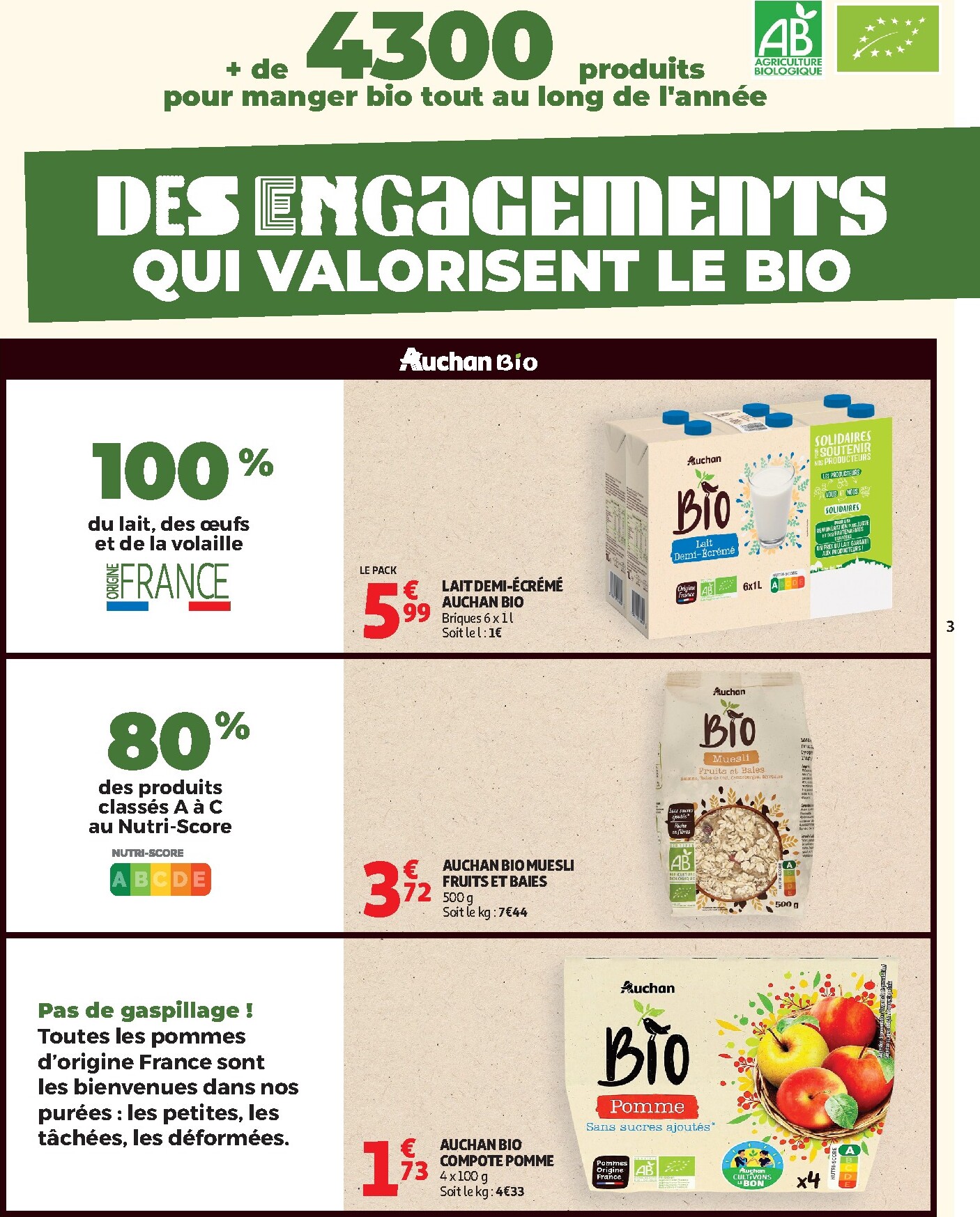 auchan - Auchan - Sélection bio folder voor volgende week van dinsdag 05/05/2026 tot zondag 17/05/2026 - page: 3