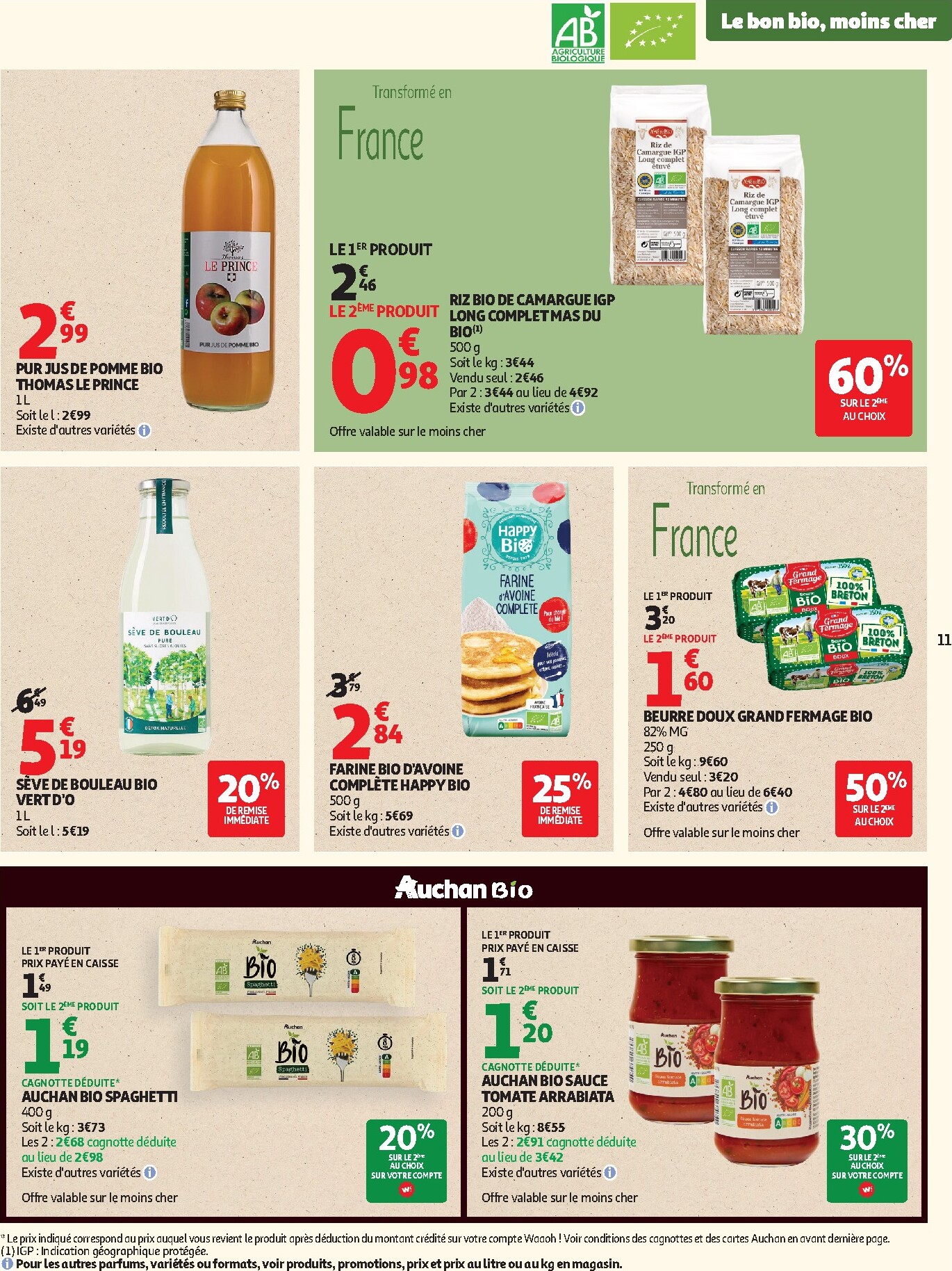 auchan - Auchan - Sélection bio folder voor volgende week van dinsdag 05/05/2026 tot zondag 17/05/2026 - page: 11