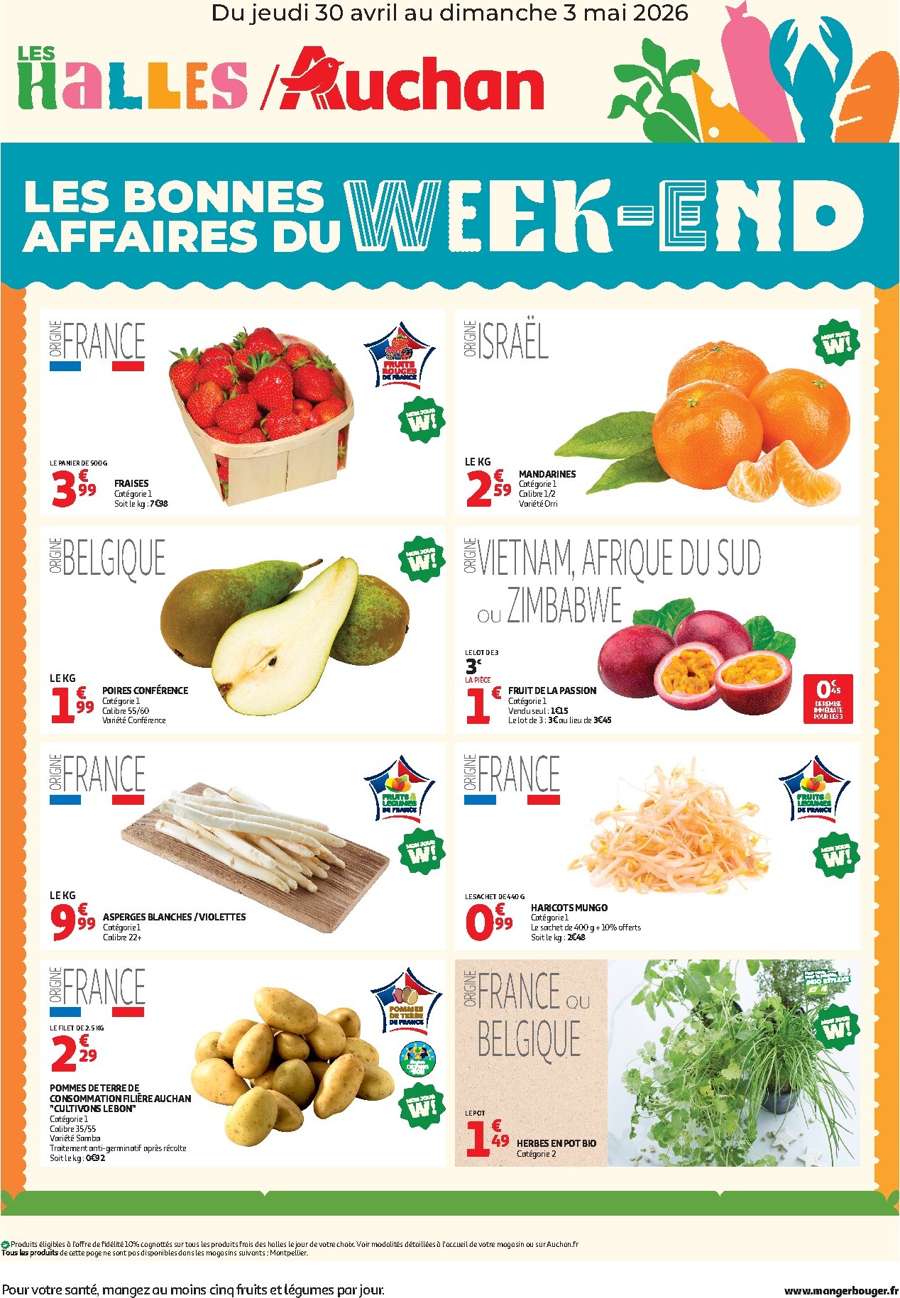 auchan - Huidige Auchan - Les bons plans du week-end folder geldig van donderdag 30/04/2026 tot zondag 03/05/2026