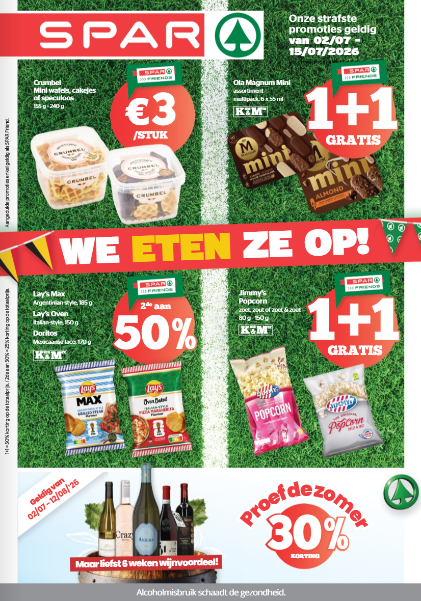 spar - Toekomstige Spar folder geldig van donderdag 02/07/2026 tot woensdag 15/07/2026