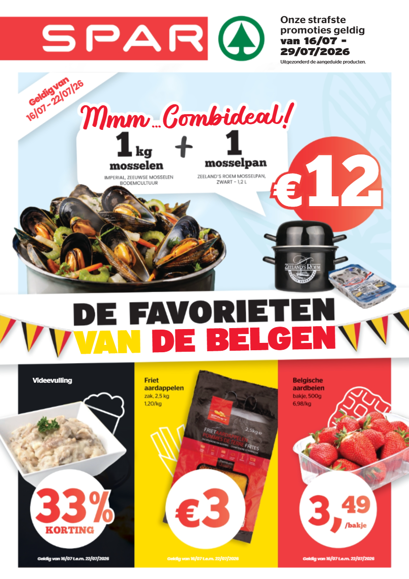 spar - Toekomstige Spar folder geldig van donderdag 16/07/2026 tot woensdag 29/07/2026