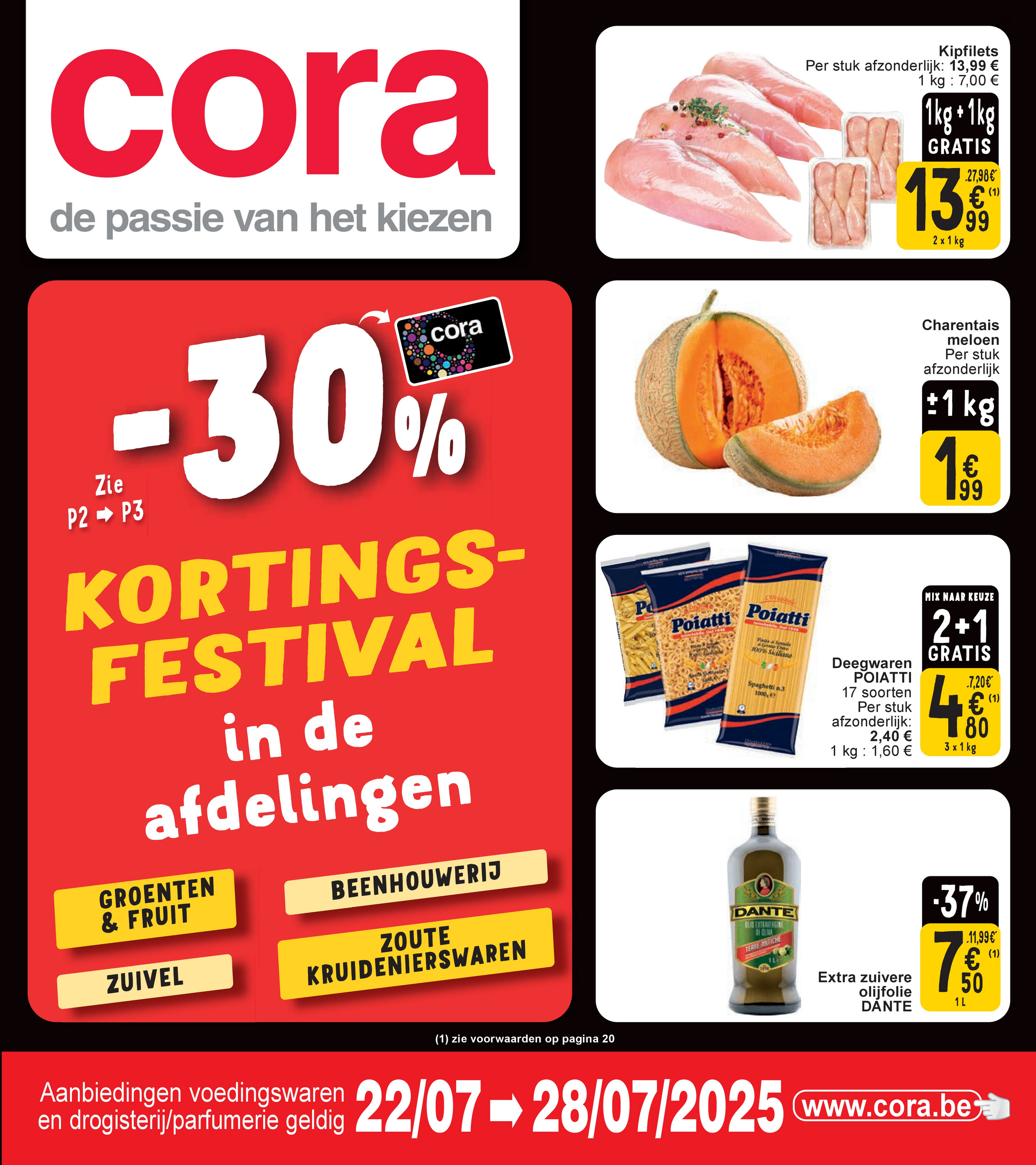 cora - Cora - Kortingsfestival folder geldig vanaf 22/07 - 28/07