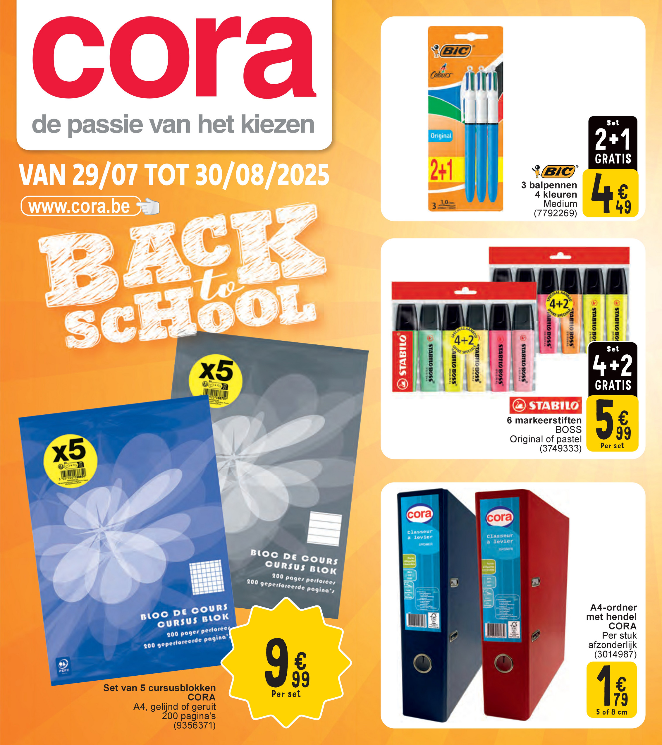 cora - Cora - Back to school folder geldig vanaf 29/07 - 30/08