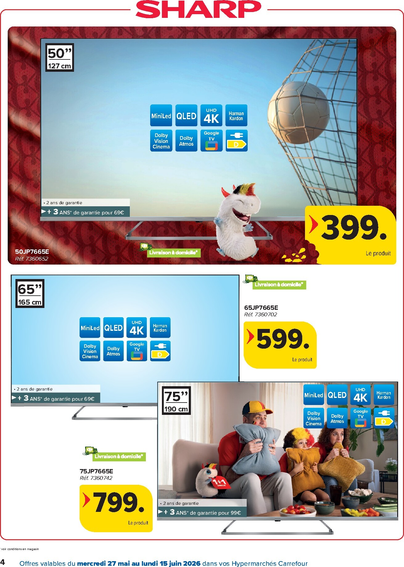 carrefour - Carrefour Hypermarchés - Vivez vos Emotions en Grand folder voor volgende week van woensdag 27/05/2026 tot maandag 15/06/2026 - page: 4