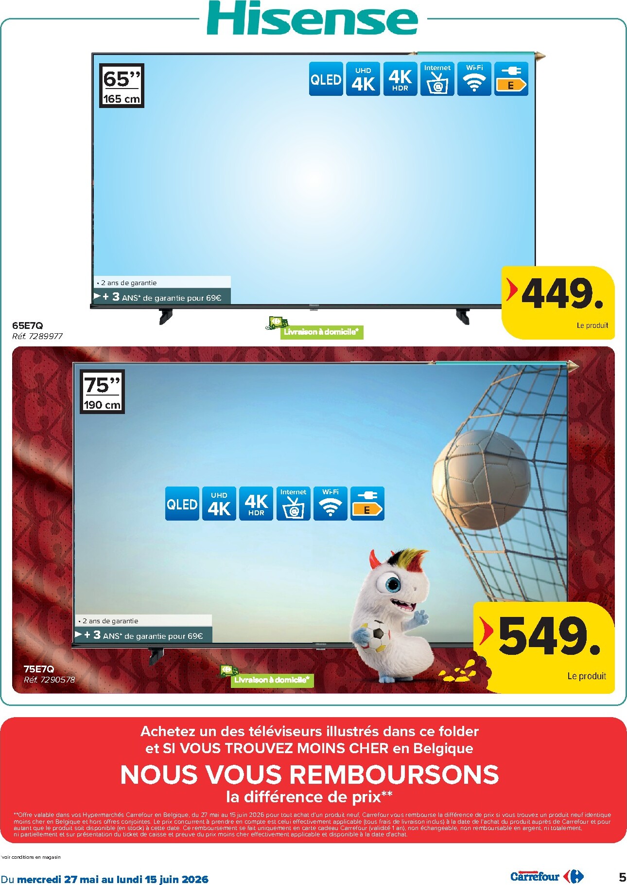 carrefour - Carrefour Hypermarchés - Vivez vos Emotions en Grand folder voor volgende week van woensdag 27/05/2026 tot maandag 15/06/2026 - page: 5