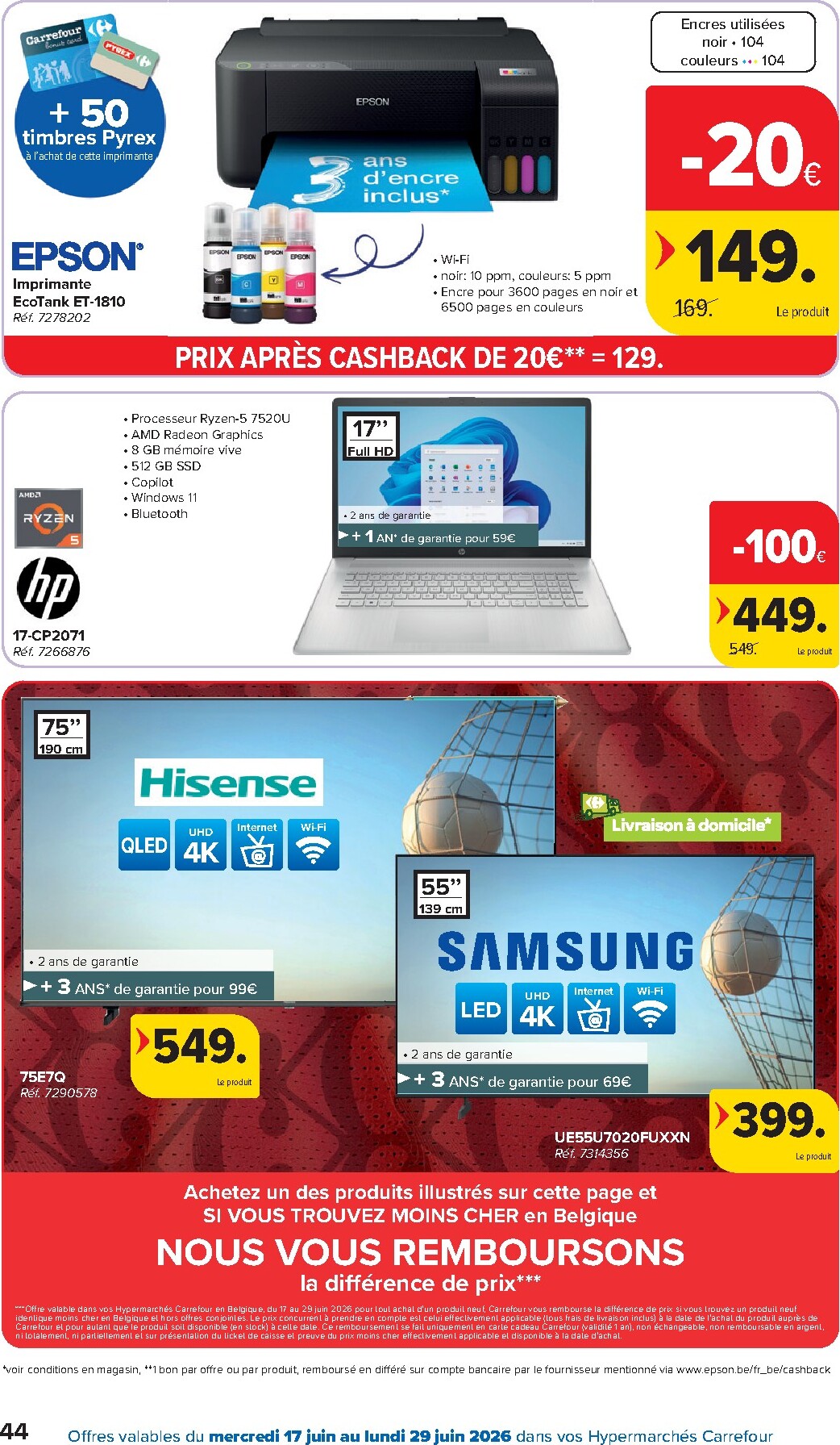 carrefour - Carrefour Hypermarchés folder voor volgende week van woensdag 17/06/2026 tot maandag 29/06/2026 - page: 44