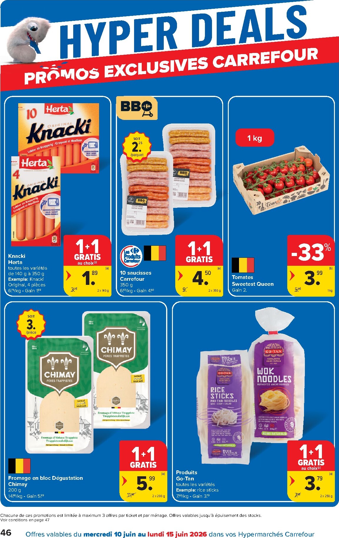 carrefour - Huidige Carrefour Hypermarchés folder geldig van woensdag 10/06/2026 tot maandag 22/06/2026 - page: 46