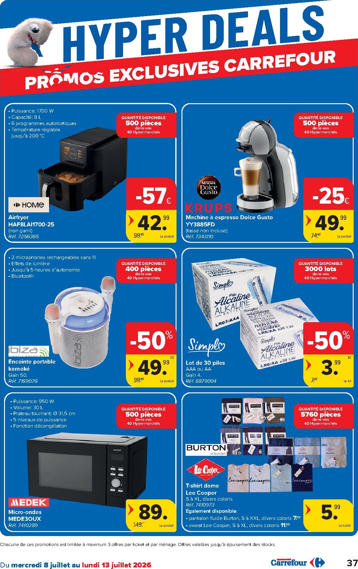 carrefour - Carrefour Hypermarchés folder voor volgende week van woensdag 08/07/2026 tot maandag 20/07/2026 - page: 37