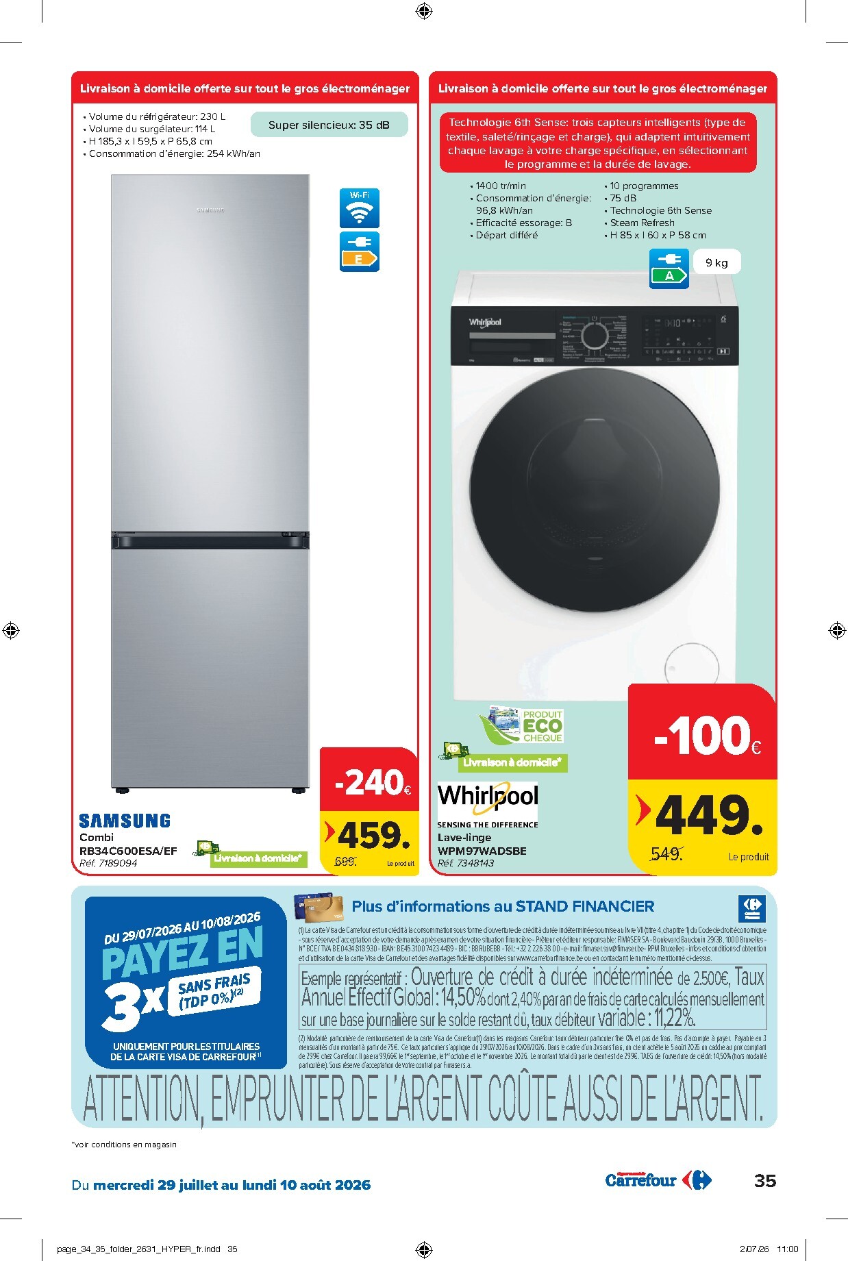carrefour - Carrefour Hypermarchés folder voor volgende week van woensdag 29/07/2026 tot maandag 10/08/2026 - page: 35