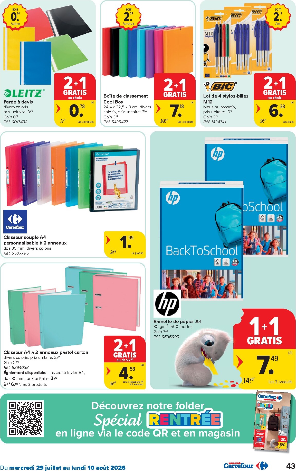 carrefour - Carrefour Hypermarchés folder voor volgende week van woensdag 29/07/2026 tot maandag 10/08/2026 - page: 43