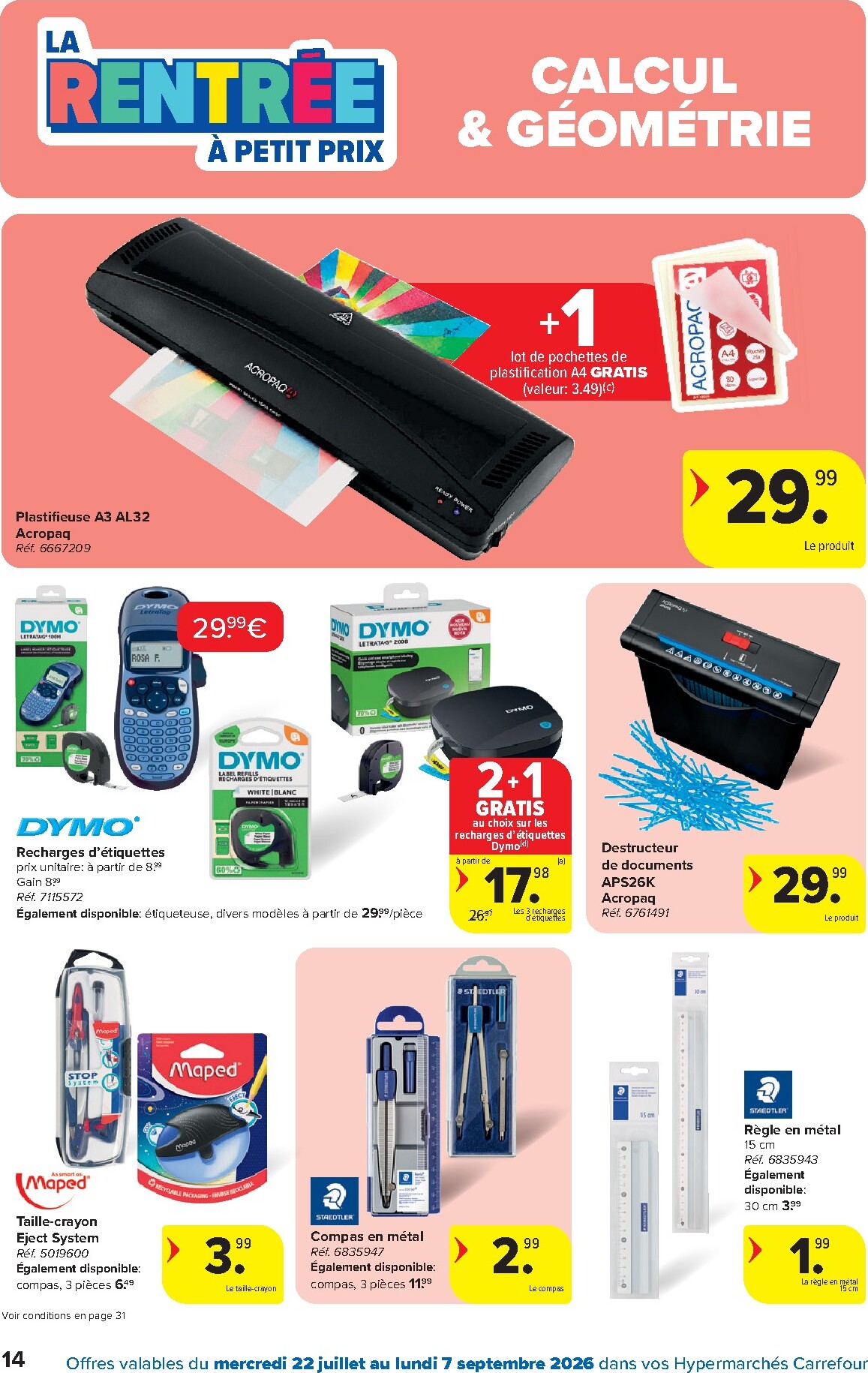 carrefour - Huidige Carrefour Hypermarchés - Back to School folder geldig van woensdag 22/07/2026 tot maandag 07/09/2026 - page: 14