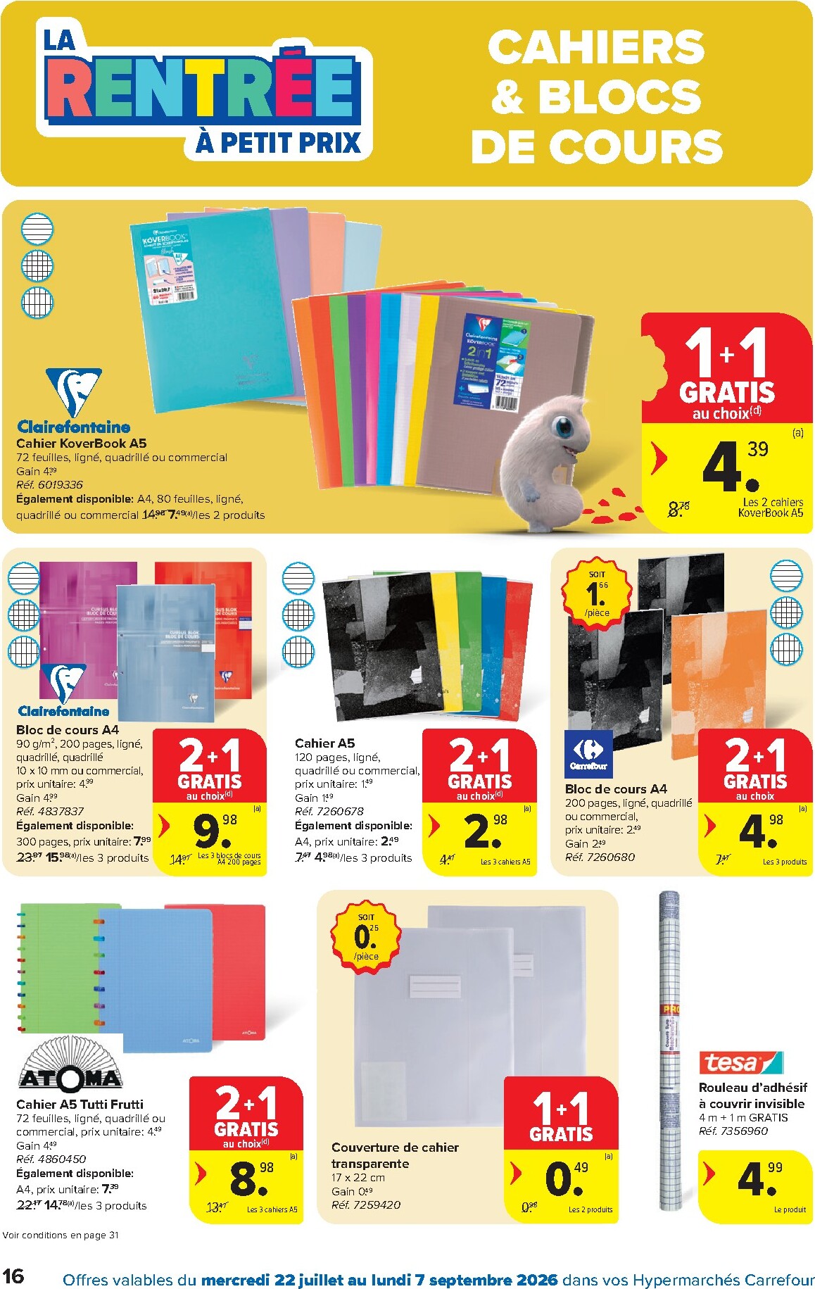 carrefour - Huidige Carrefour Hypermarchés - Back to School folder geldig van woensdag 22/07/2026 tot maandag 07/09/2026 - page: 16