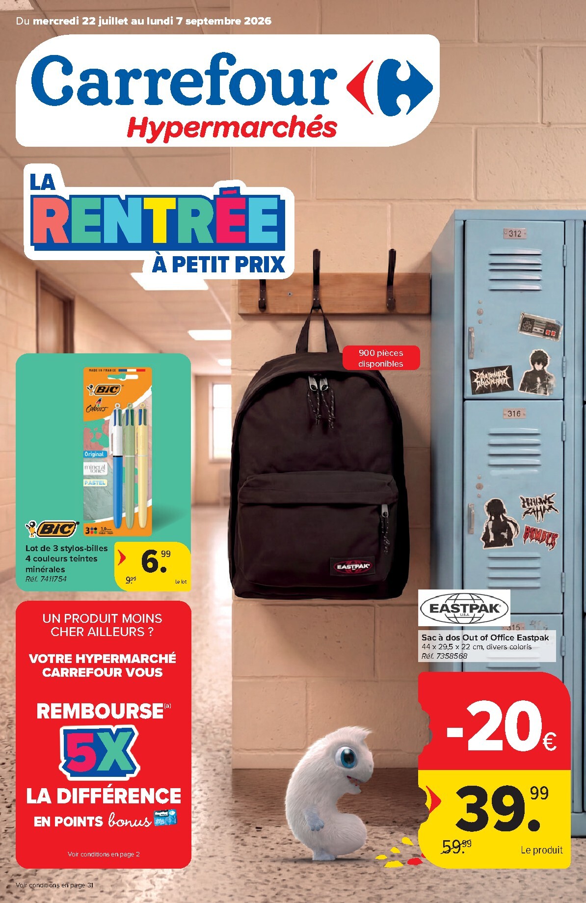 carrefour - Huidige Carrefour Hypermarchés - Back to School folder geldig van woensdag 22/07/2026 tot maandag 07/09/2026 - page: 1