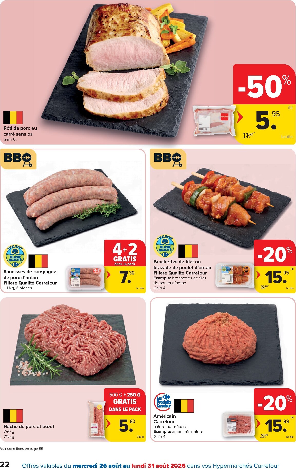 carrefour - Carrefour Hypermarchés folder voor volgende week van woensdag 26/08/2026 tot maandag 07/09/2026 - page: 22