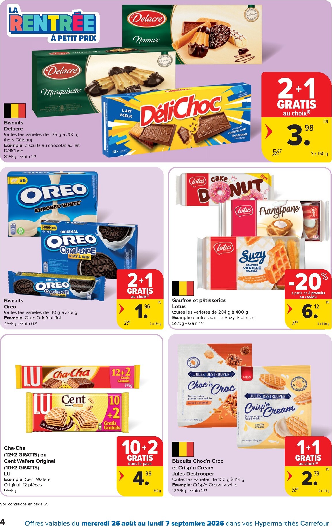 carrefour - Carrefour Hypermarchés folder voor volgende week van woensdag 26/08/2026 tot maandag 07/09/2026 - page: 4