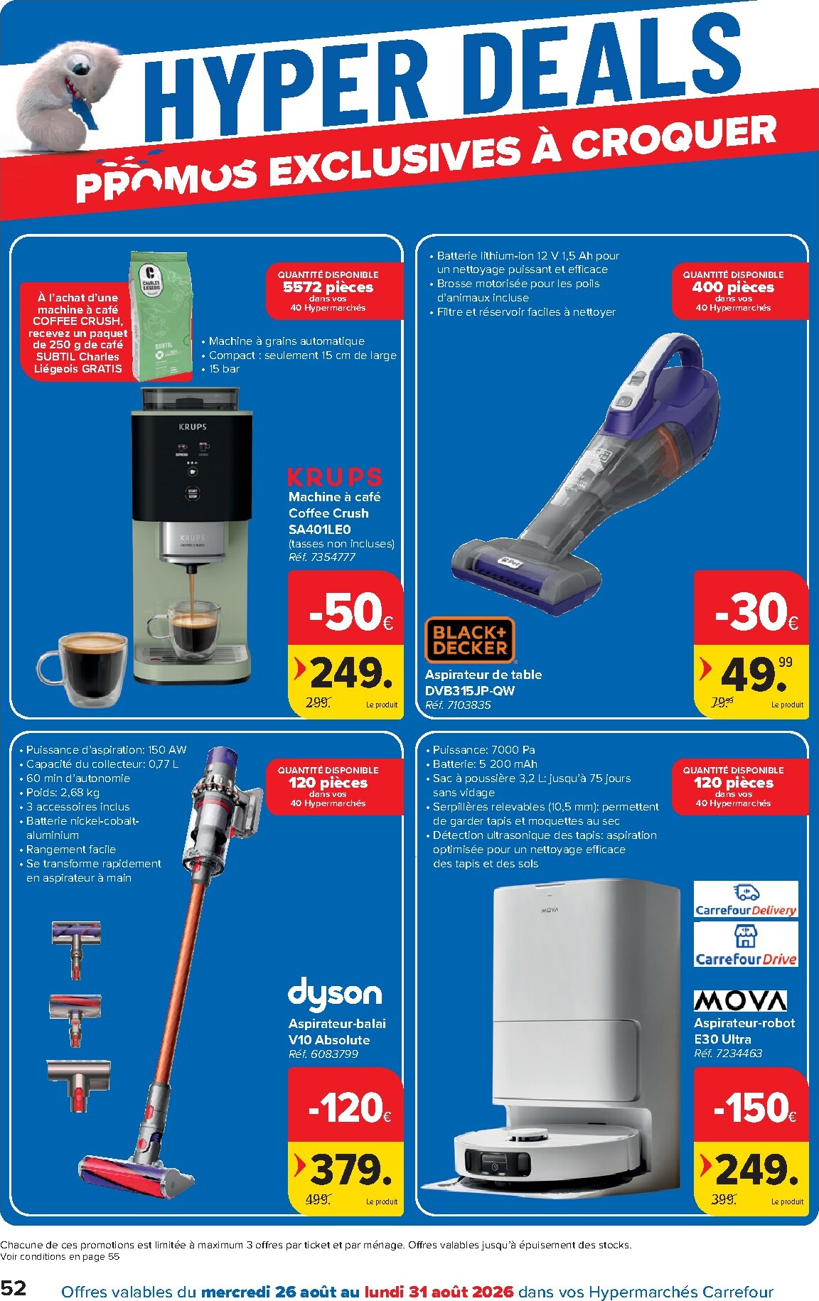 carrefour - Carrefour Hypermarchés folder voor volgende week van woensdag 26/08/2026 tot maandag 07/09/2026 - page: 52