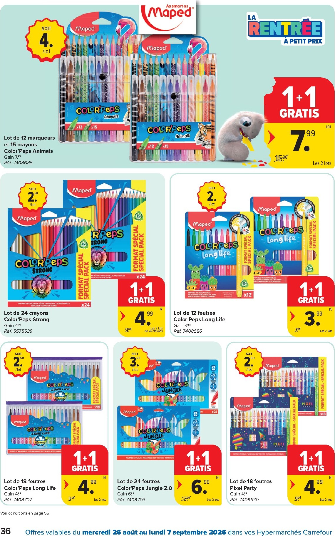carrefour - Carrefour Hypermarchés folder voor volgende week van woensdag 26/08/2026 tot maandag 07/09/2026 - page: 36