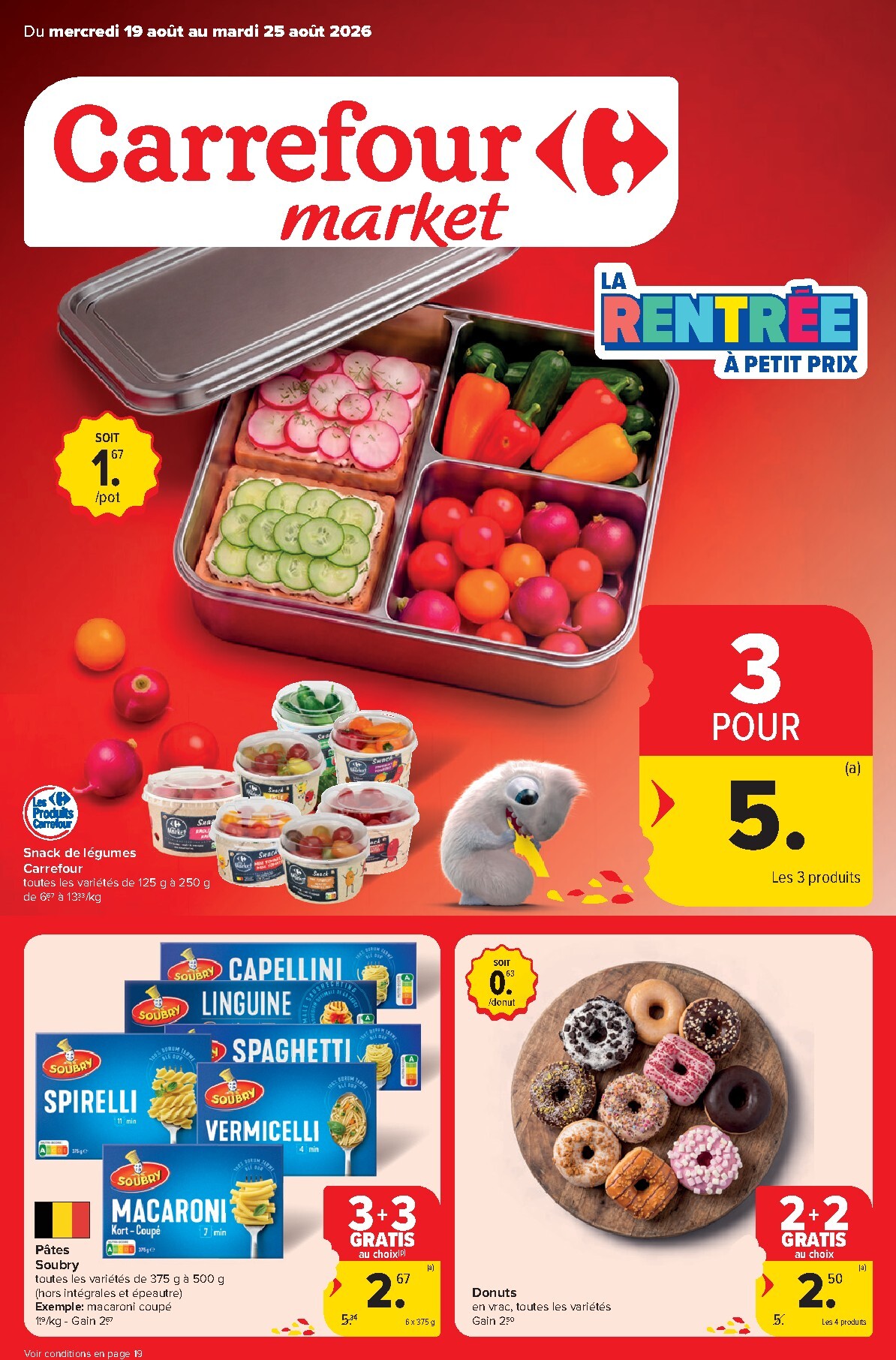 carrefour - Huidige Carrefour Market folder geldig van woensdag 19/08/2026 tot dinsdag 25/08/2026 - page: 1