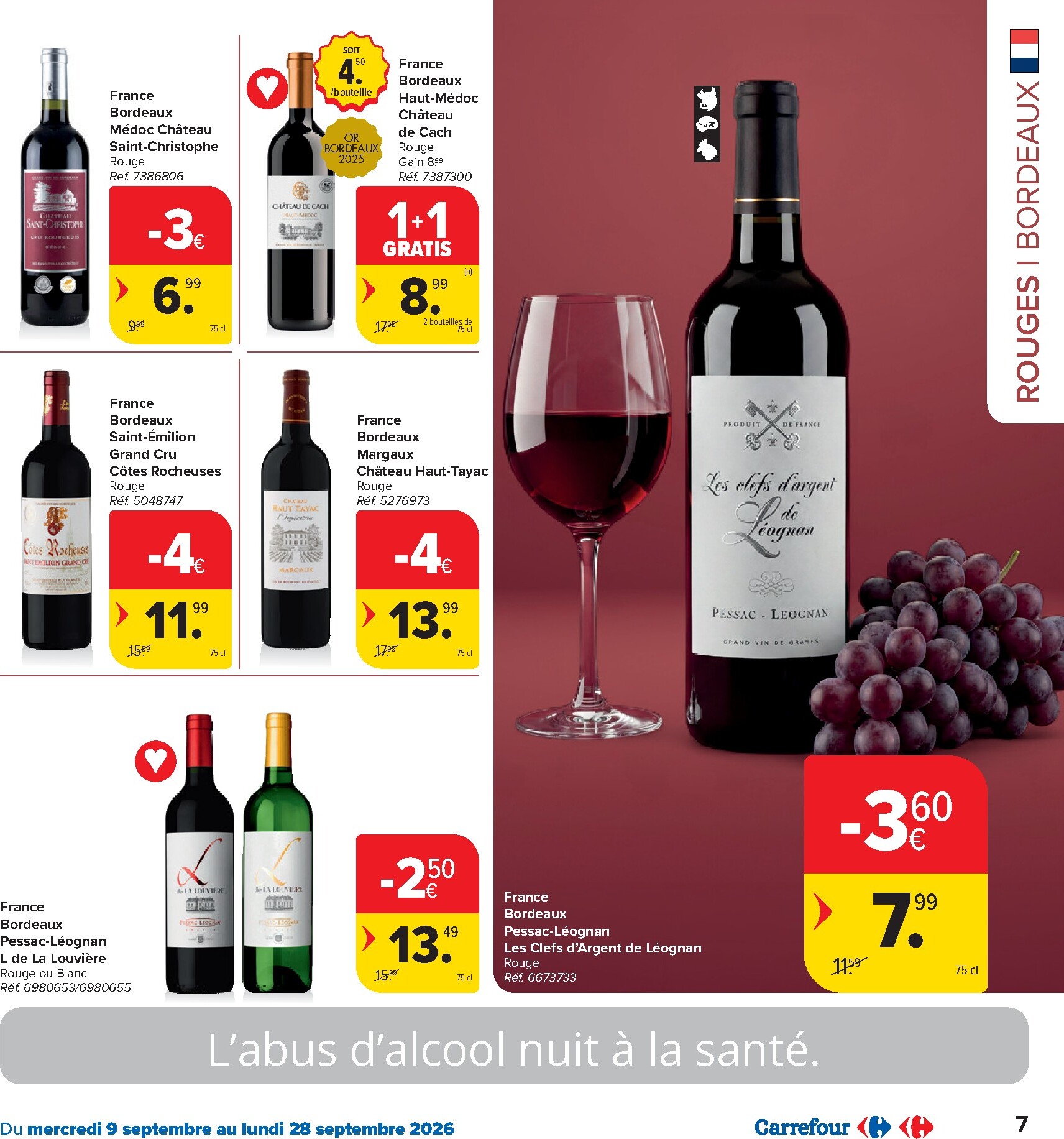 carrefour - Carrefour Hypermarchés - Foire aux vins folder voor volgende week van woensdag 09/09/2026 tot maandag 28/09/2026 - page: 7