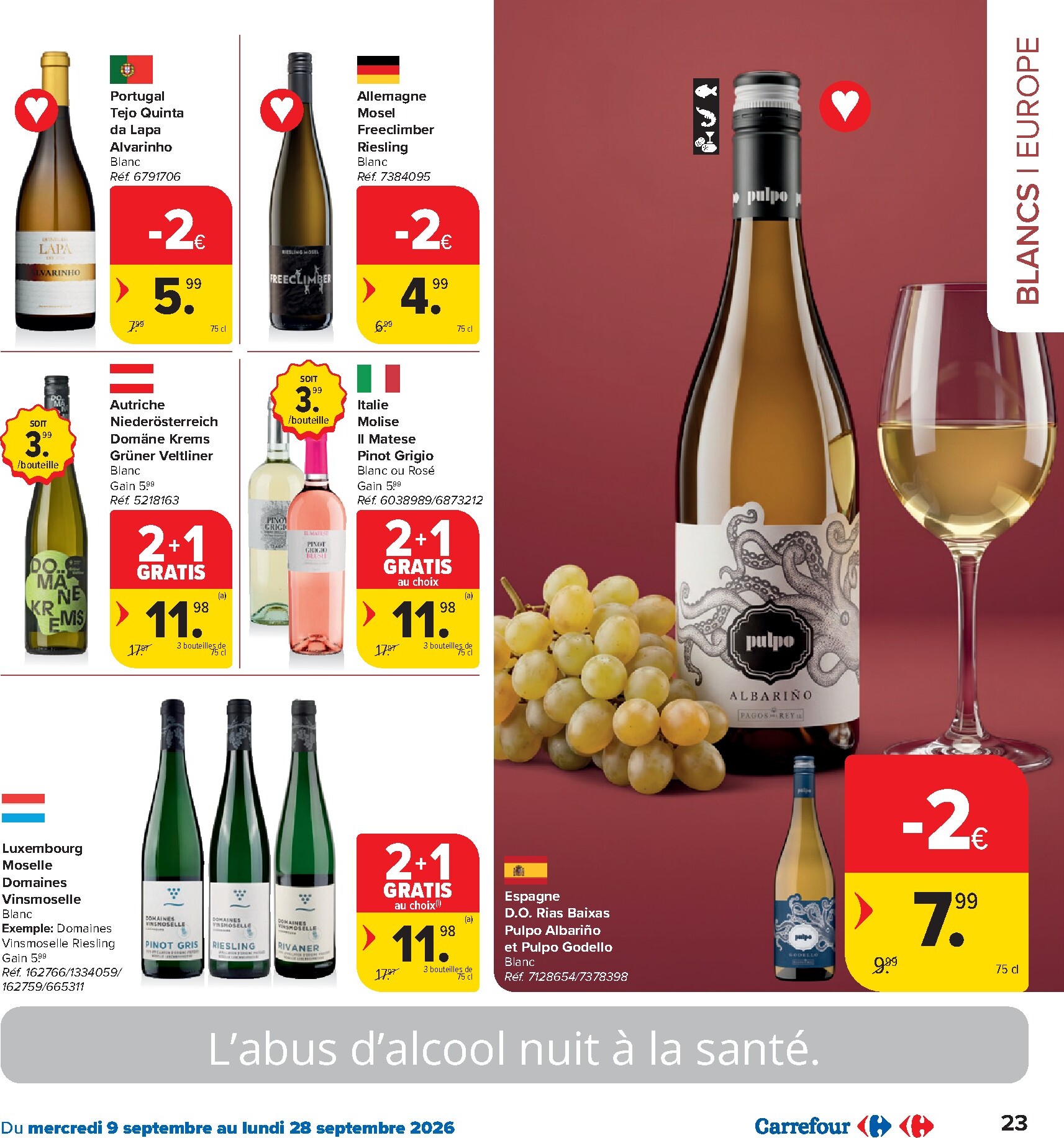 carrefour - Carrefour Hypermarchés - Foire aux vins folder voor volgende week van woensdag 09/09/2026 tot maandag 28/09/2026 - page: 23