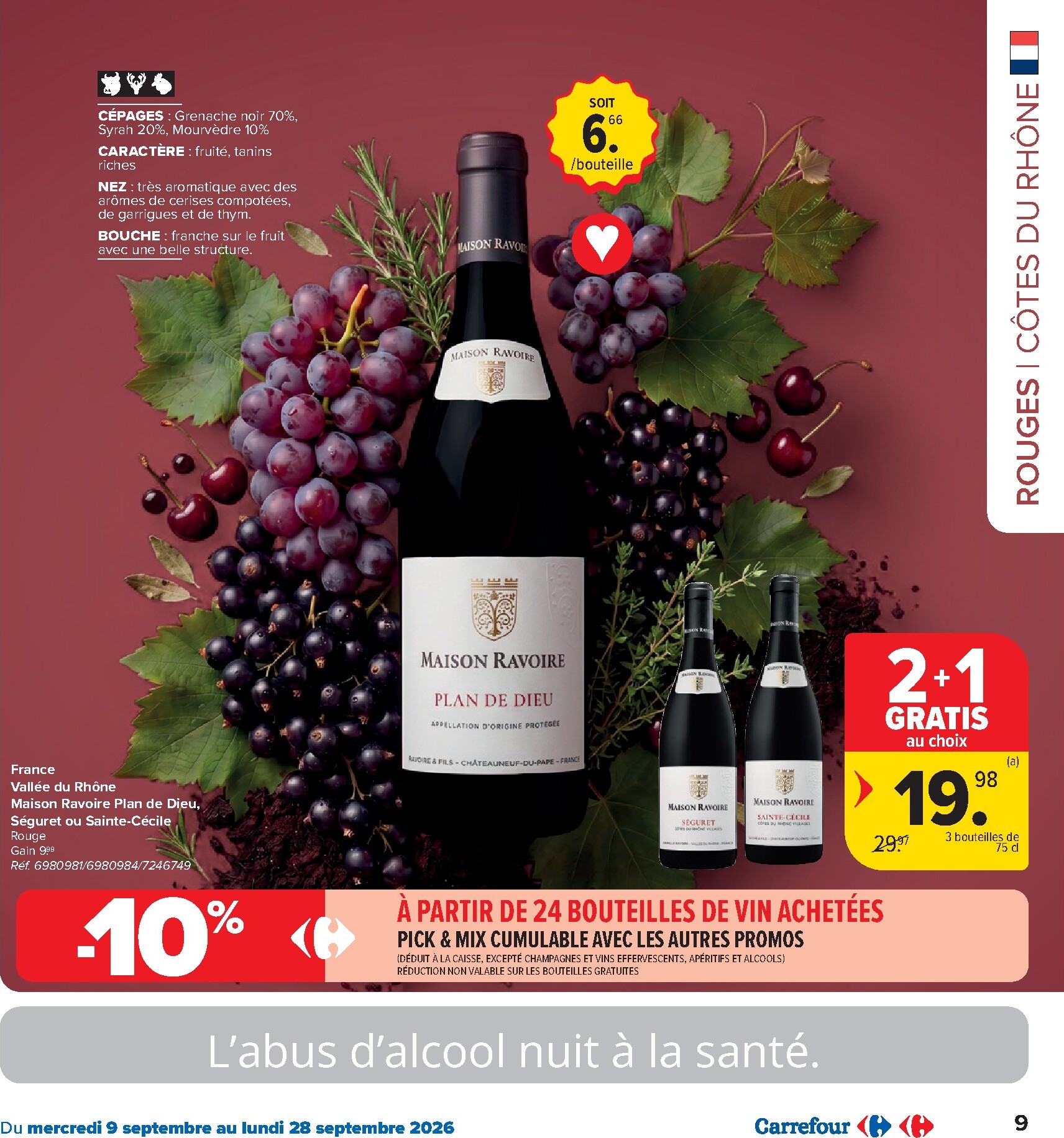 carrefour - Carrefour Hypermarchés - Foire aux vins folder voor volgende week van woensdag 09/09/2026 tot maandag 28/09/2026 - page: 9