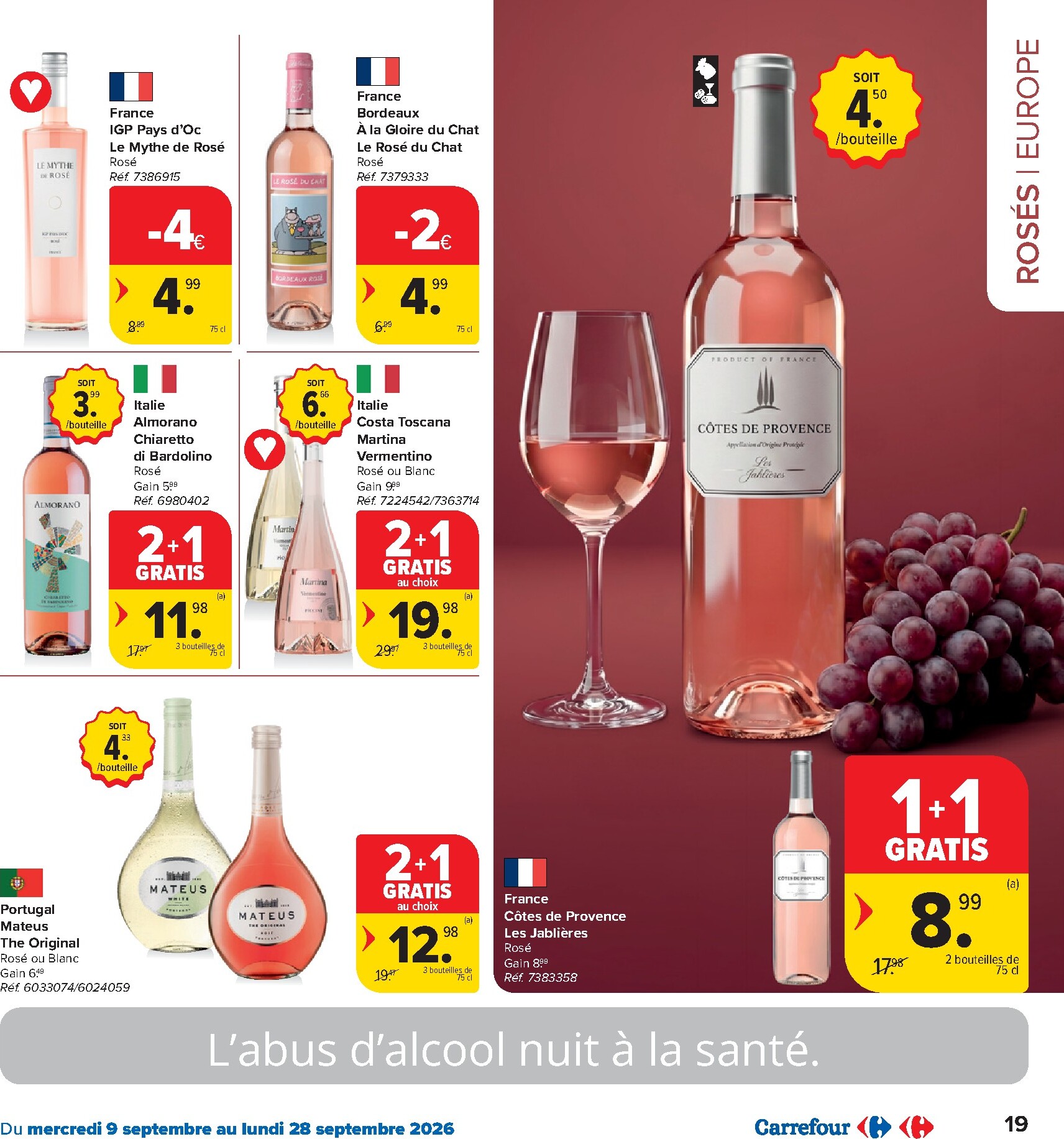 carrefour - Carrefour Hypermarchés - Foire aux vins folder voor volgende week van woensdag 09/09/2026 tot maandag 28/09/2026 - page: 19