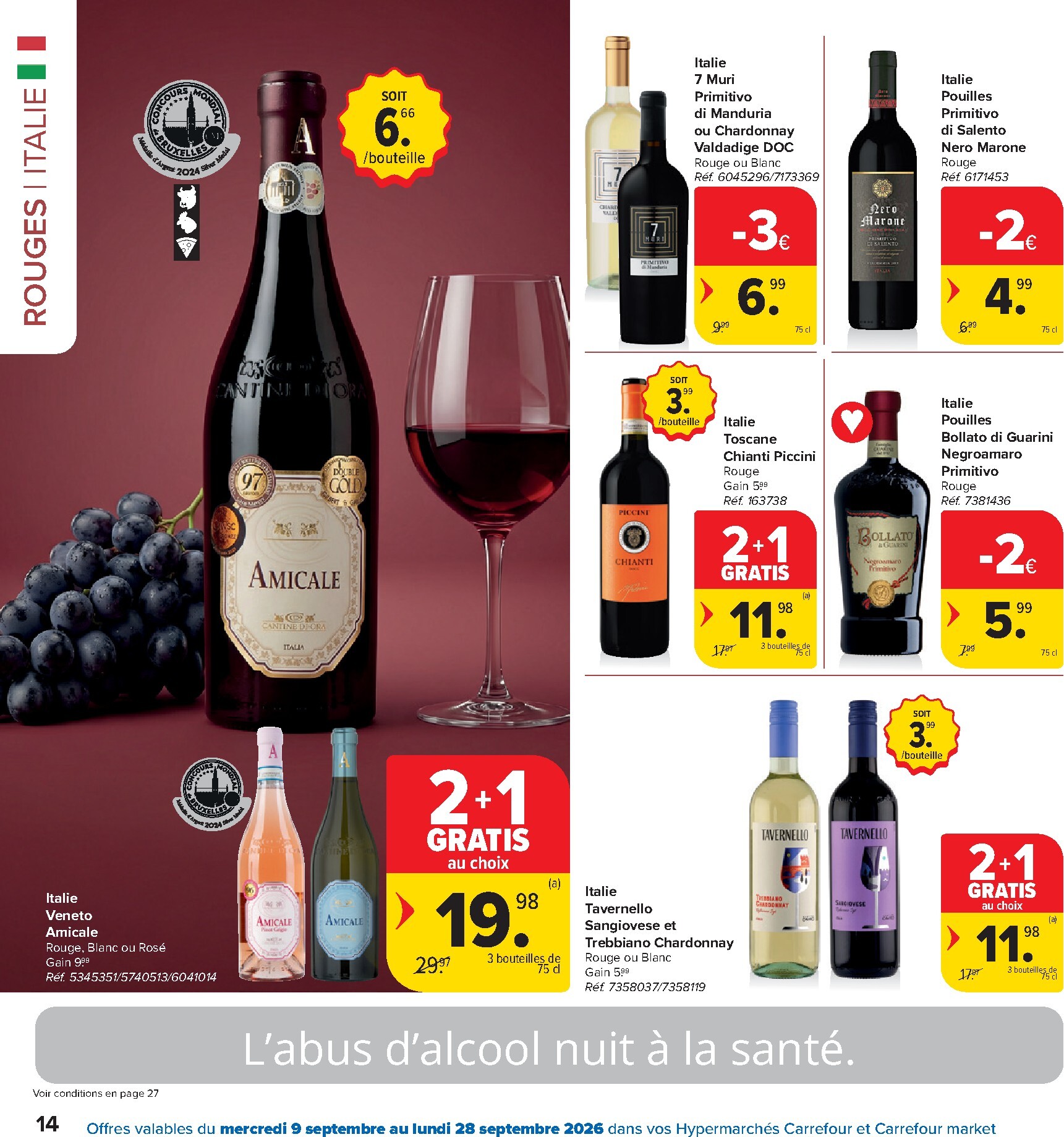 carrefour - Carrefour Hypermarchés - Foire aux vins folder voor volgende week van woensdag 09/09/2026 tot maandag 28/09/2026 - page: 14
