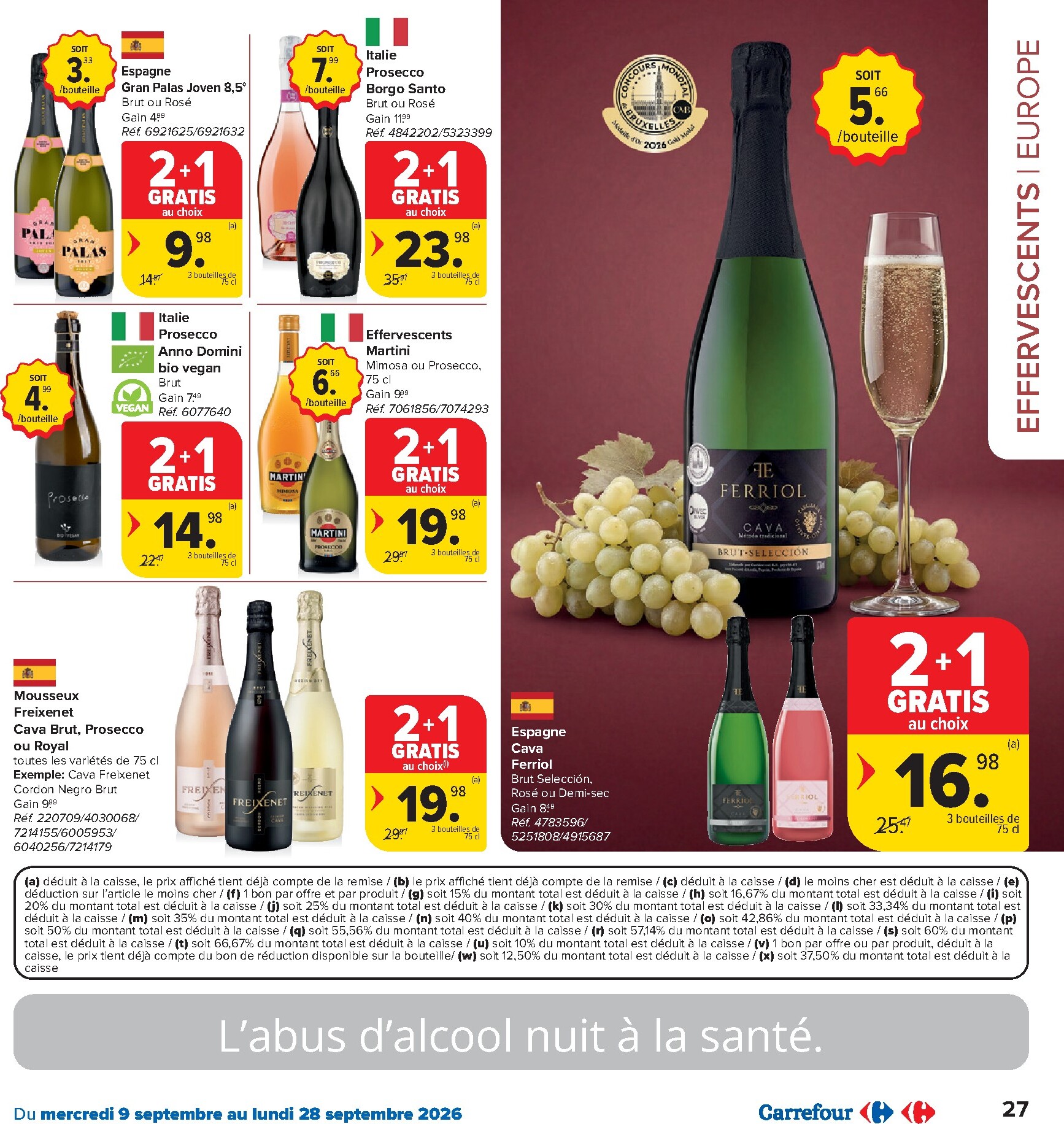 carrefour - Carrefour Hypermarchés - Foire aux vins folder voor volgende week van woensdag 09/09/2026 tot maandag 28/09/2026 - page: 27