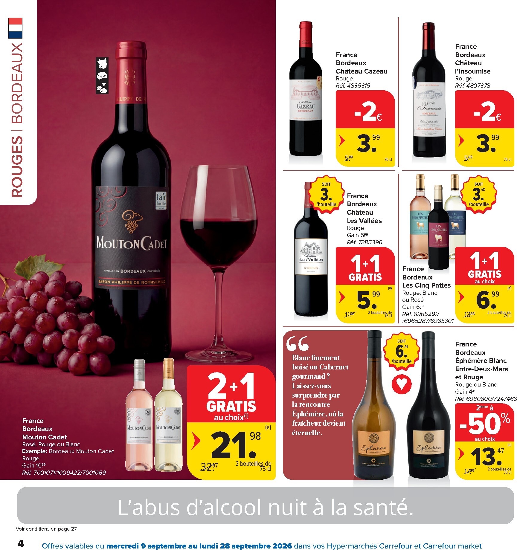carrefour - Carrefour Hypermarchés - Foire aux vins folder voor volgende week van woensdag 09/09/2026 tot maandag 28/09/2026 - page: 4