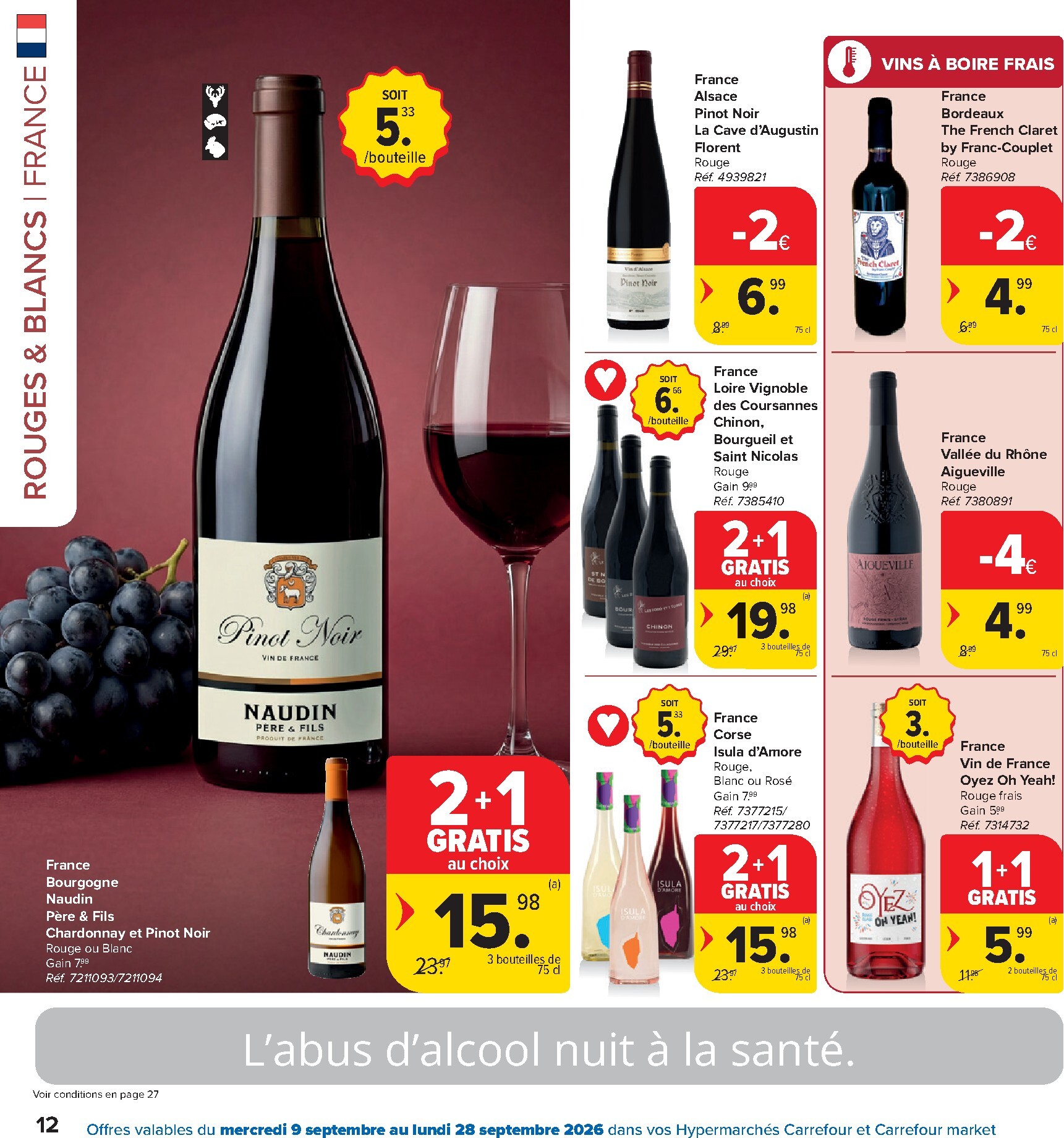 carrefour - Carrefour Hypermarchés - Foire aux vins folder voor volgende week van woensdag 09/09/2026 tot maandag 28/09/2026 - page: 12