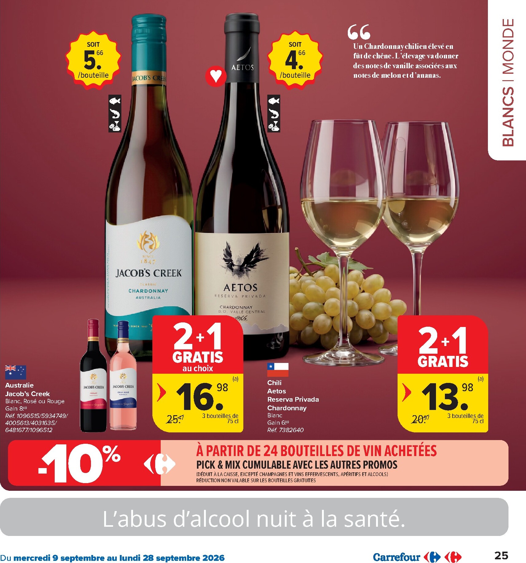 carrefour - Carrefour Hypermarchés - Foire aux vins folder voor volgende week van woensdag 09/09/2026 tot maandag 28/09/2026 - page: 25