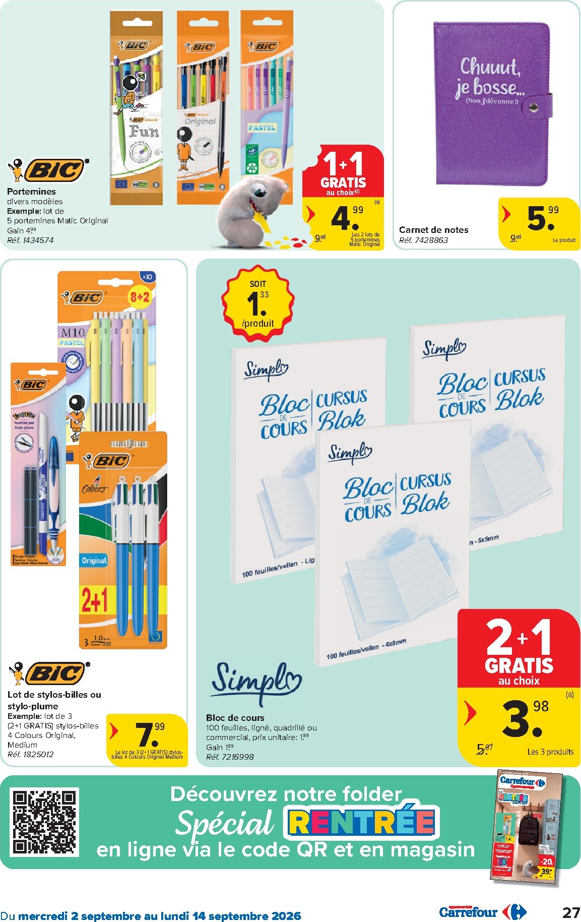 carrefour - Huidige Carrefour - Hypermarchés folder geldig van woensdag 02/09/2026 tot maandag 14/09/2026 - page: 27