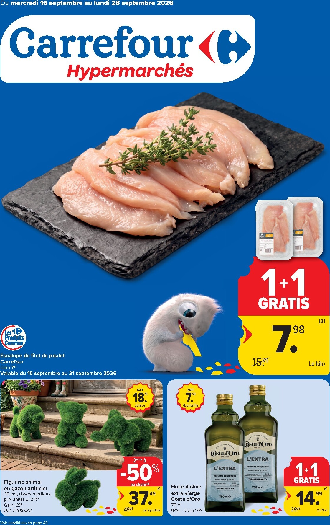 carrefour - Carrefour folder voor volgende week van woensdag 16/09/2026 tot maandag 28/09/2026