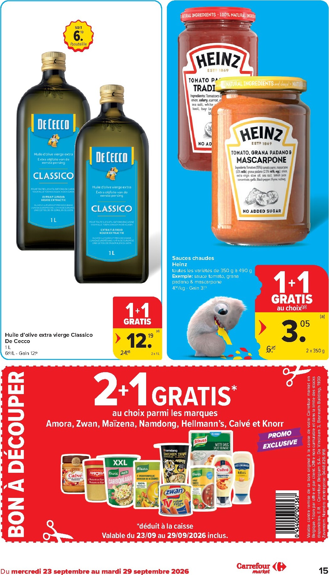 carrefour - Carrefour Market folder voor volgende week van woensdag 23/09/2026 tot dinsdag 29/09/2026 - page: 15