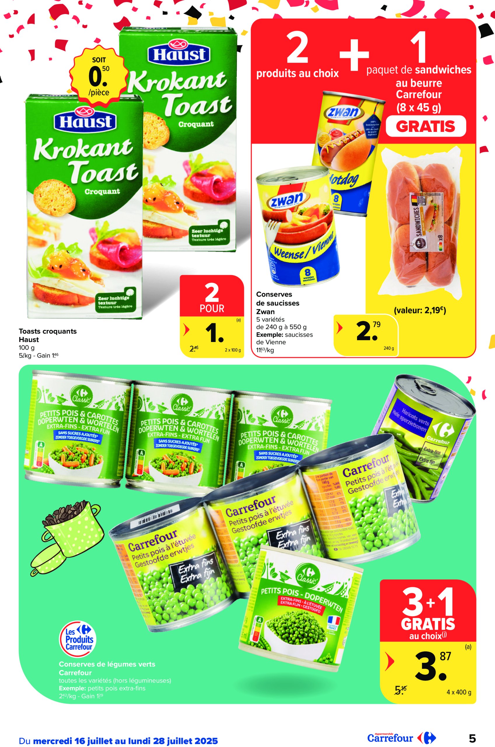 carrefour - Carrefour Hypermarchés folder geldig vanaf 16/07 - 28/07 - page: 5 carrefour - Carrefour Hypermarchés folder geldig vanaf 16/07 - 28/07 - page: 5