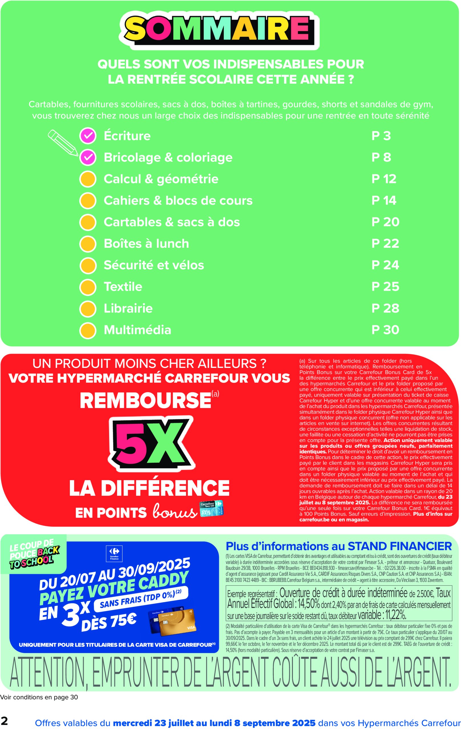 carrefour - Carrefour Hypermarchés - Back to School folder geldig vanaf 23/07 - 08/09 - page: 2