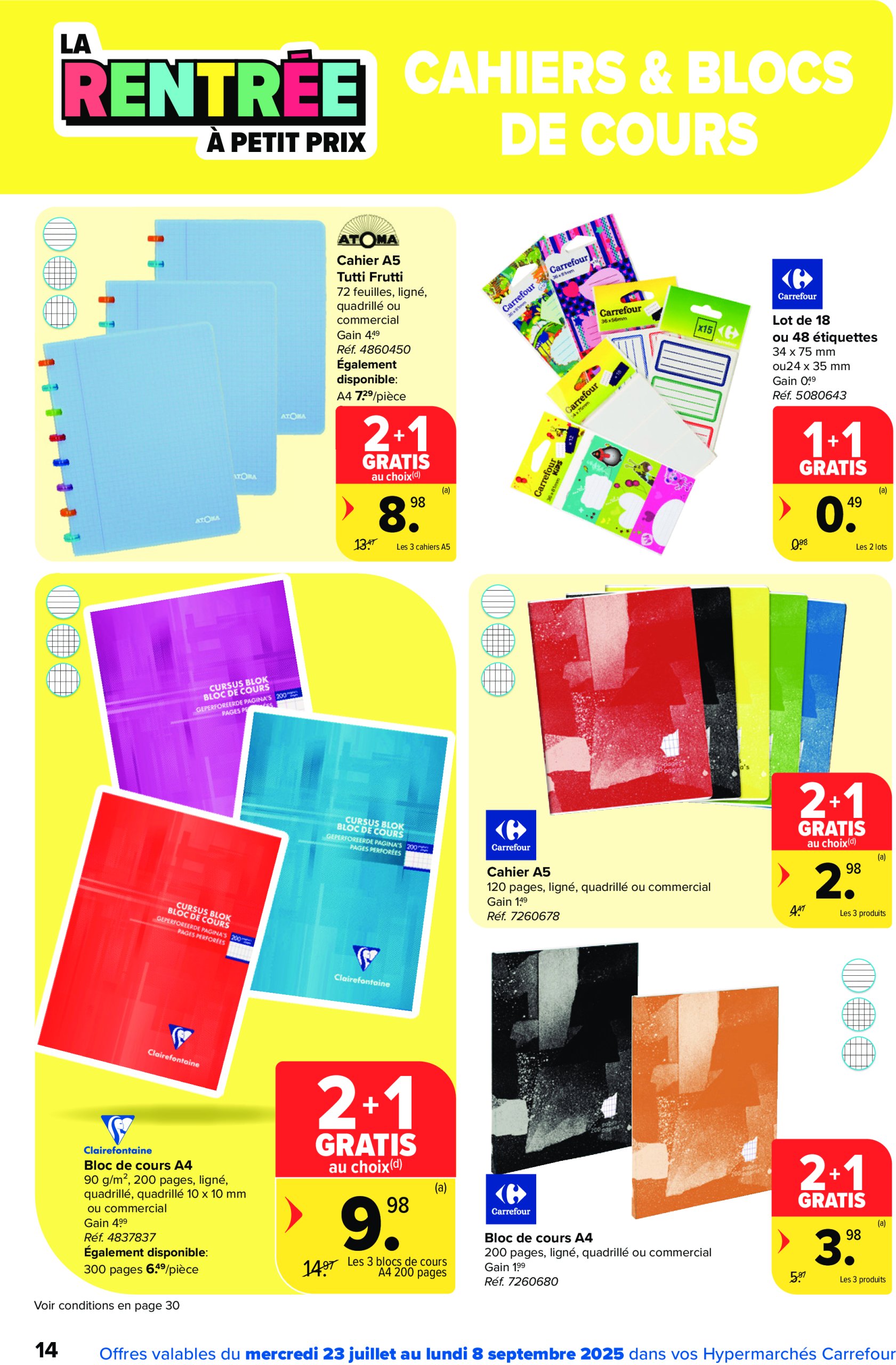 carrefour - Carrefour Hypermarchés - Back to School folder geldig vanaf 23/07 - 08/09 - page: 14